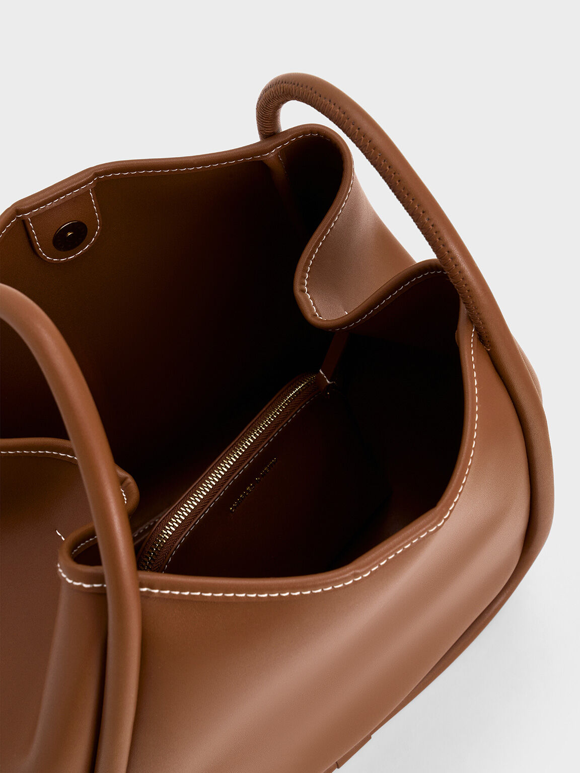 Lyla ライラ チューブラスラウチートートバッグ, チョコレート, hi-res