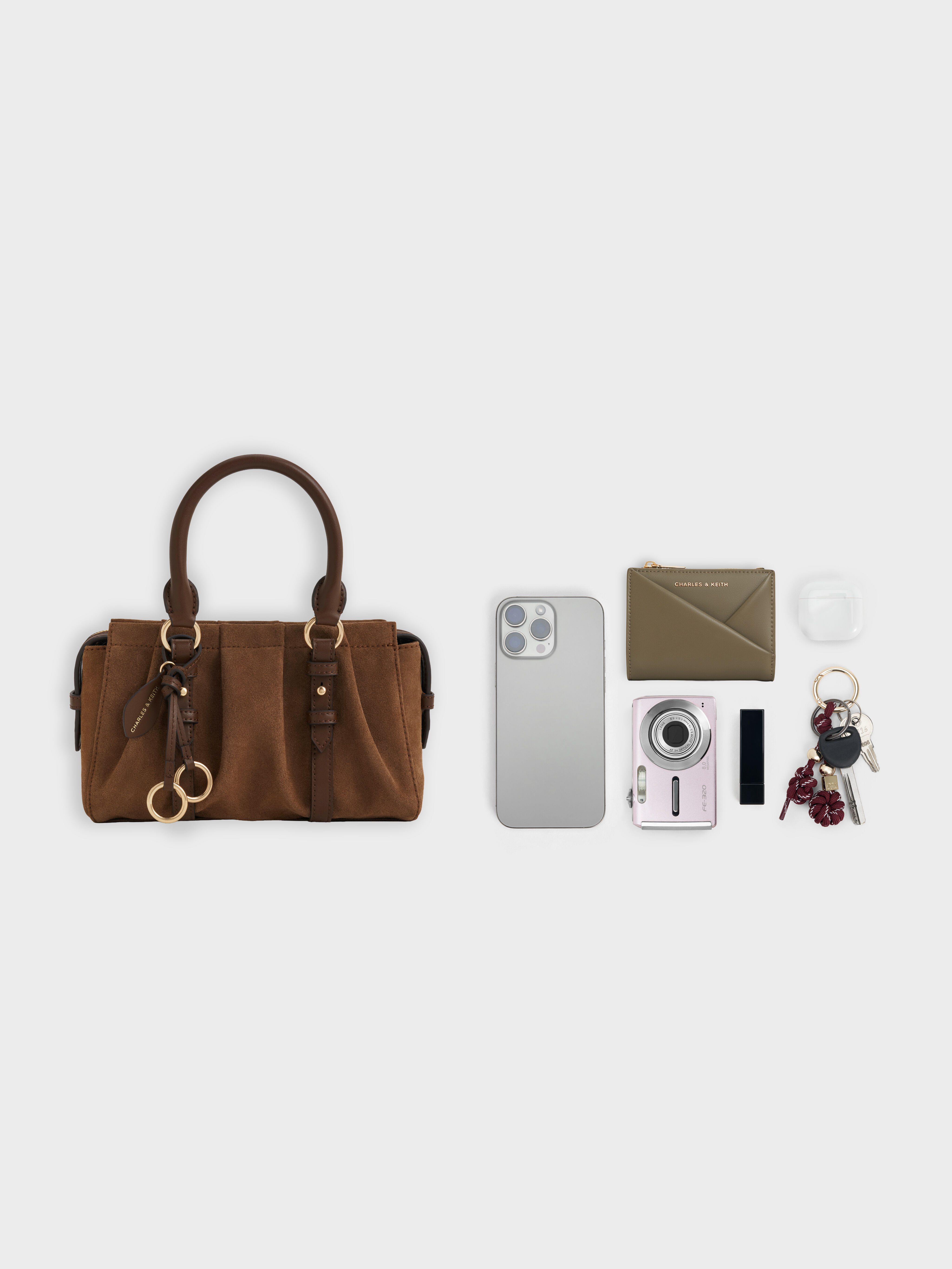 トートバッグ(レディース) - ブラウン | CHARLES & KEITH (チャールズ