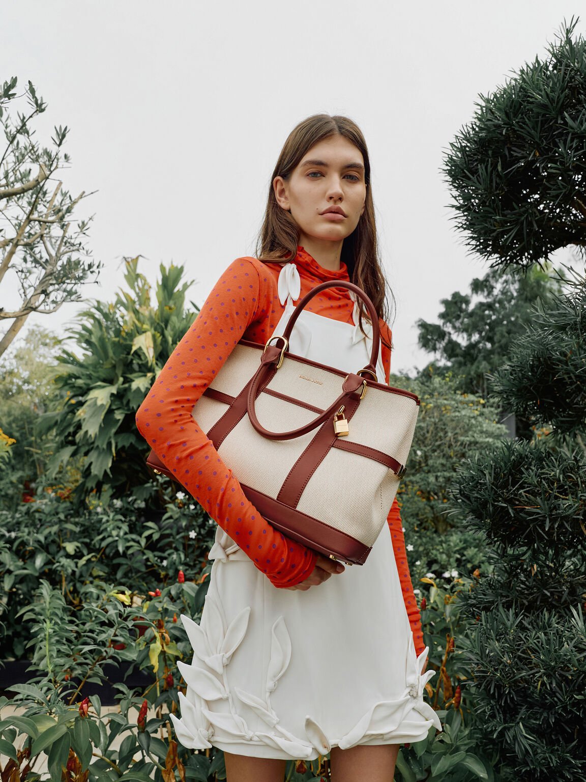 Scottie スコッティー キャンバストートバッグ, ブリック, hi-res