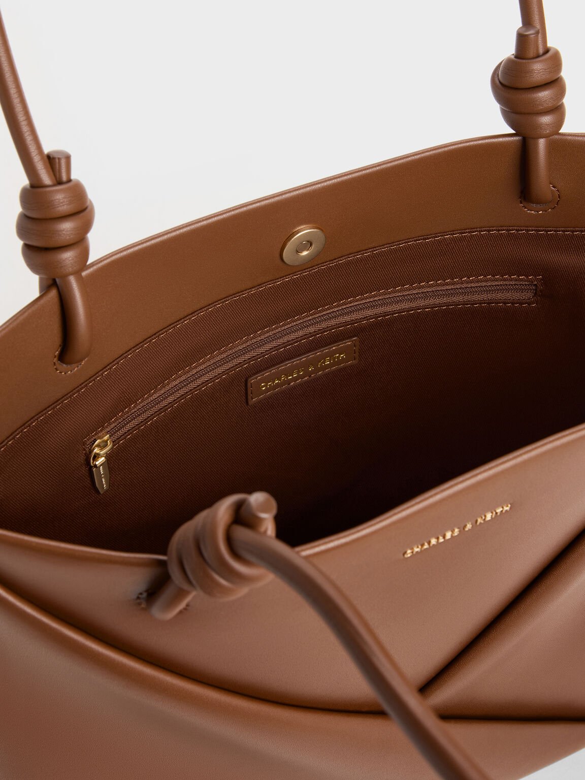 Midori ミドリ ジオメトリックトートバッグ, チョコレート, hi-res