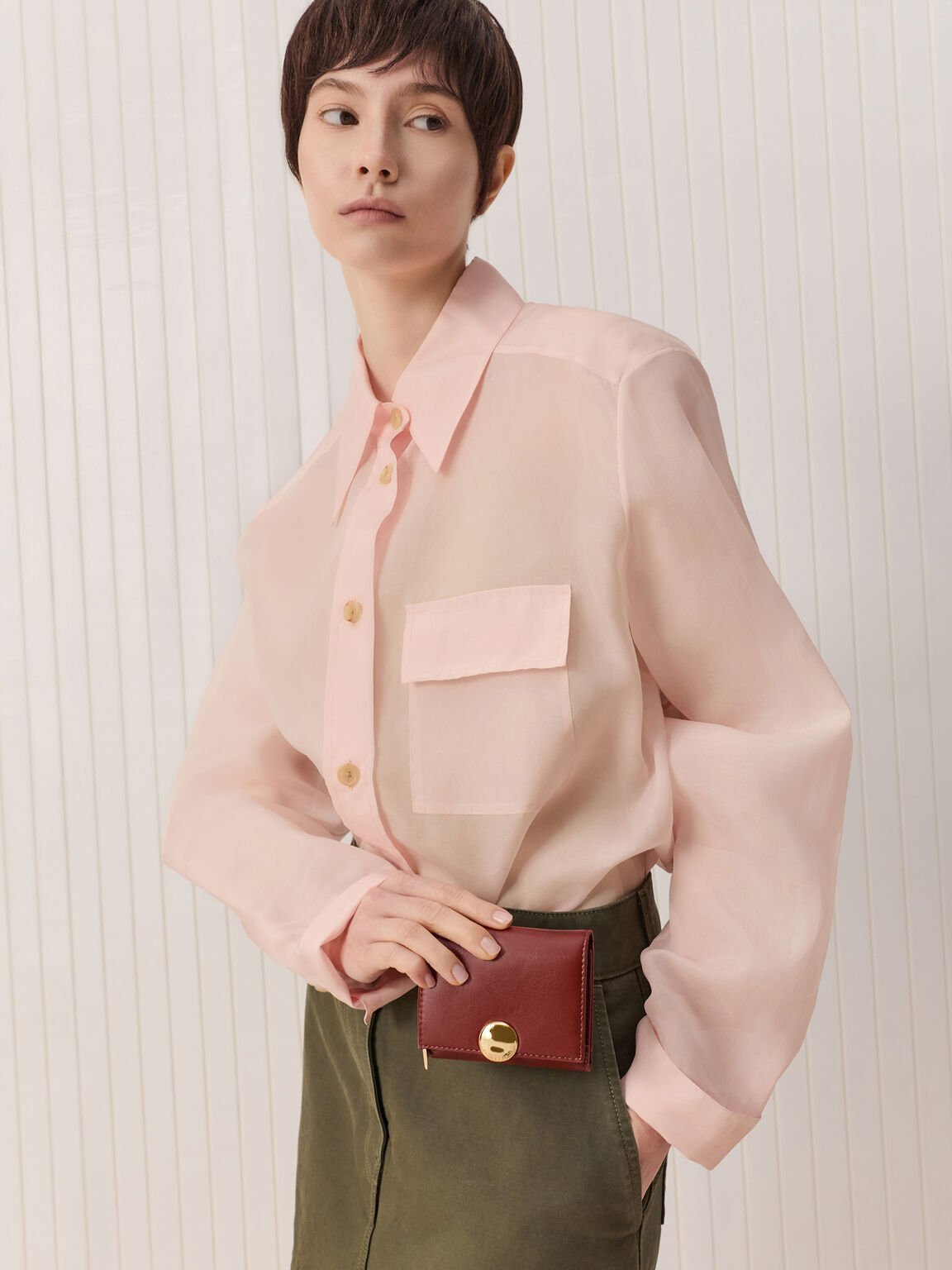 Behn ベーン スモールウォレット, ブリック, hi-res