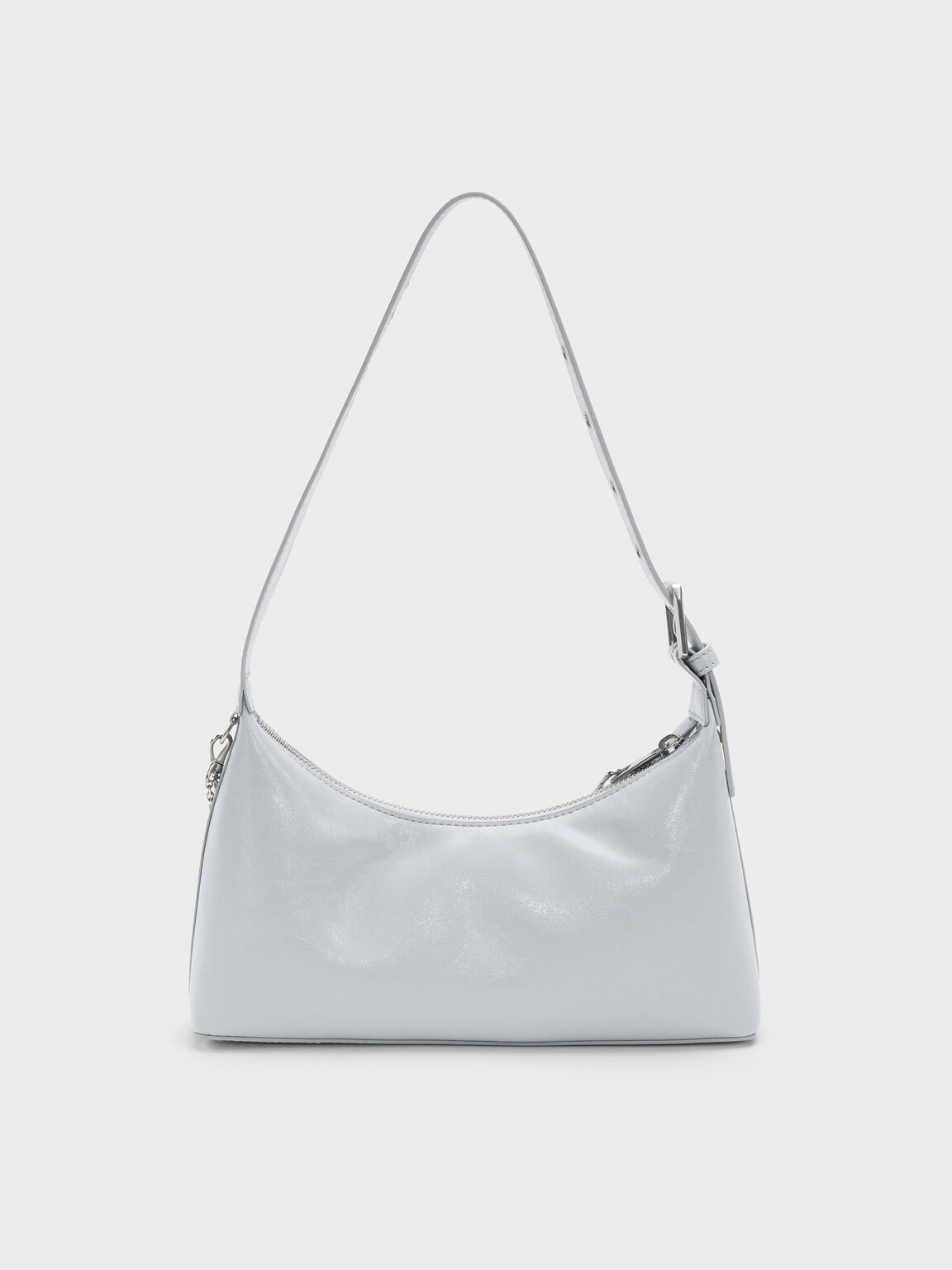 Atwood アトウッド　クリンクルエフェクトチェーンエンベリシュッドホーボーバッグ, シーソルトブルー, hi-res