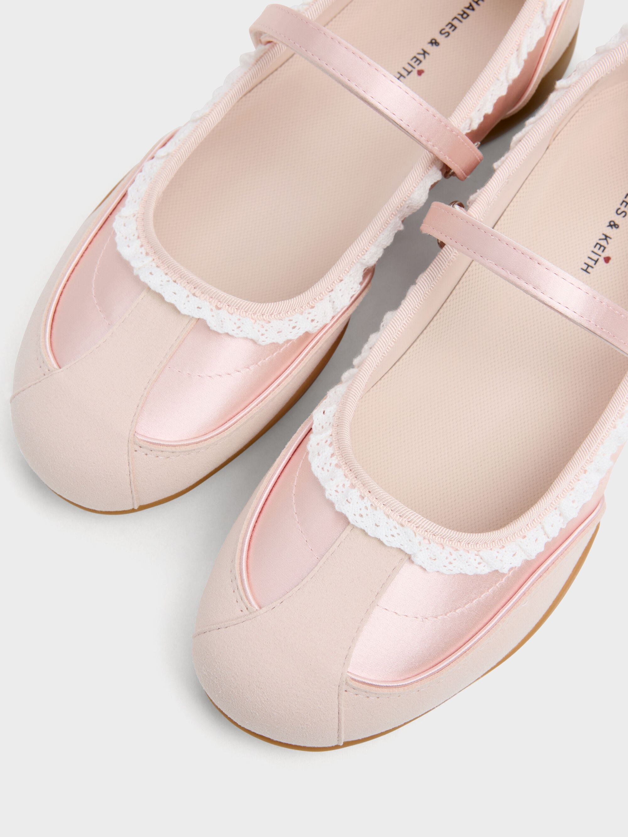 Louise ルーイレーストリムメリージェーンスニーカー - ライトピンク