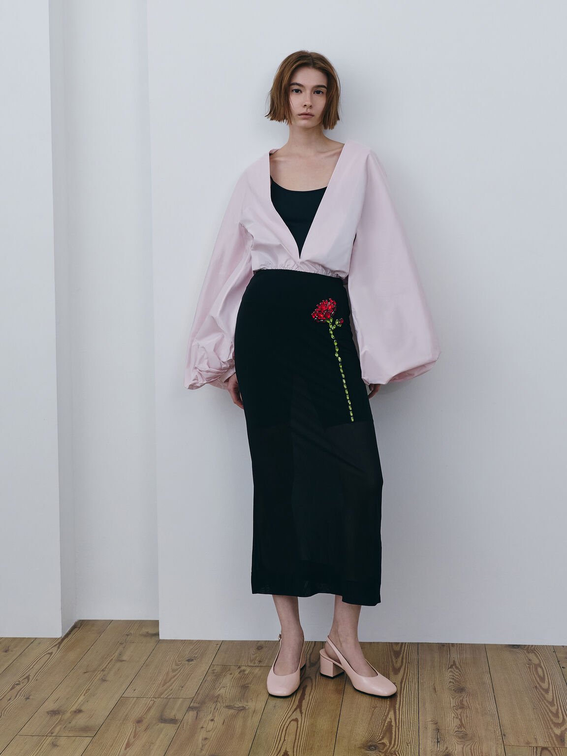 Danni ダニー パテントブロックヒール スリングバックパンプス, ブラッシュ, hi-res