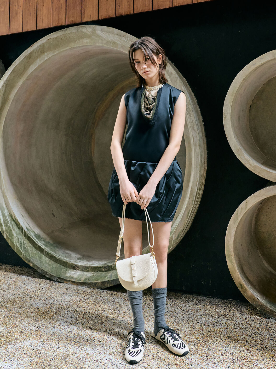 Beryl ベリル ベルトサドルバッグ, クリーム, hi-res