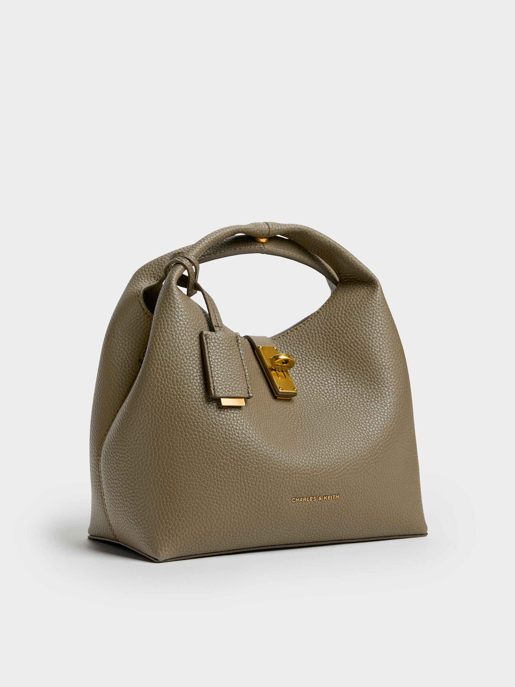 Chance チャンス メタリックアクセントバケットバッグ - ディープ