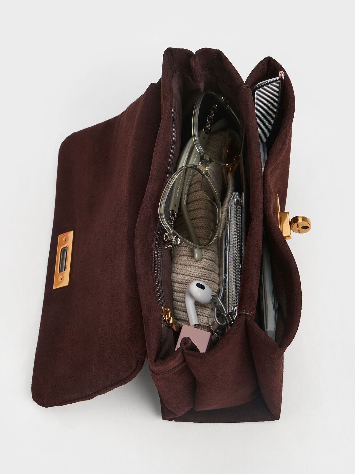 Kerry ケリー チェーンハンドルクロスボディバッグ, エスプレッソブラウン, hi-res