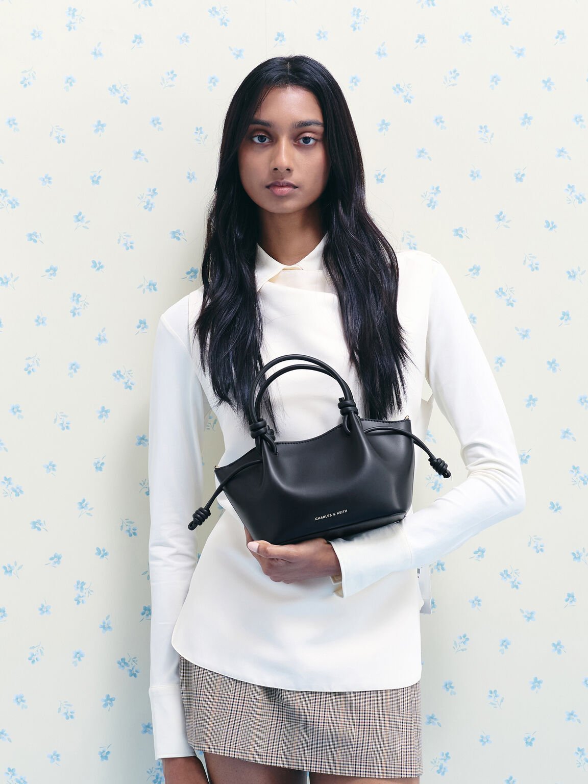 Sammie サミー ノットハンドル ウェービートートバッグ, ブラック, hi-res