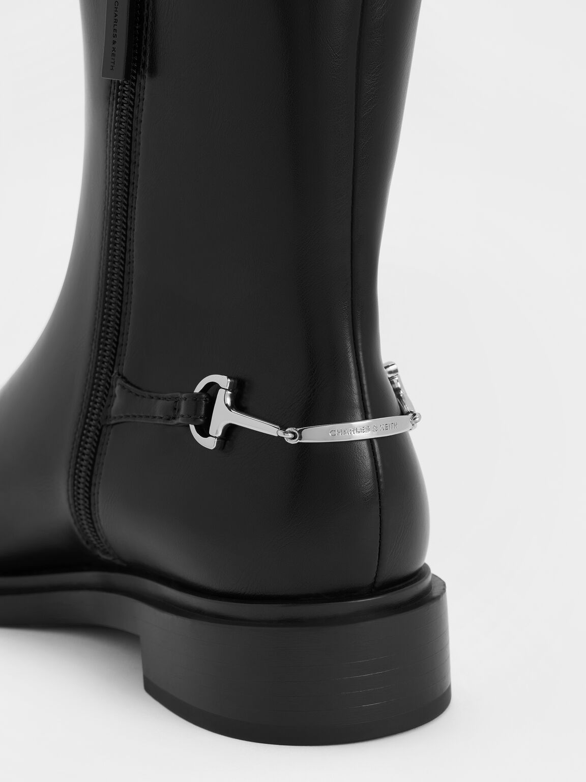 Erinna エリンナ メタリックアクセントアンクルブーツ, ブラック, hi-res