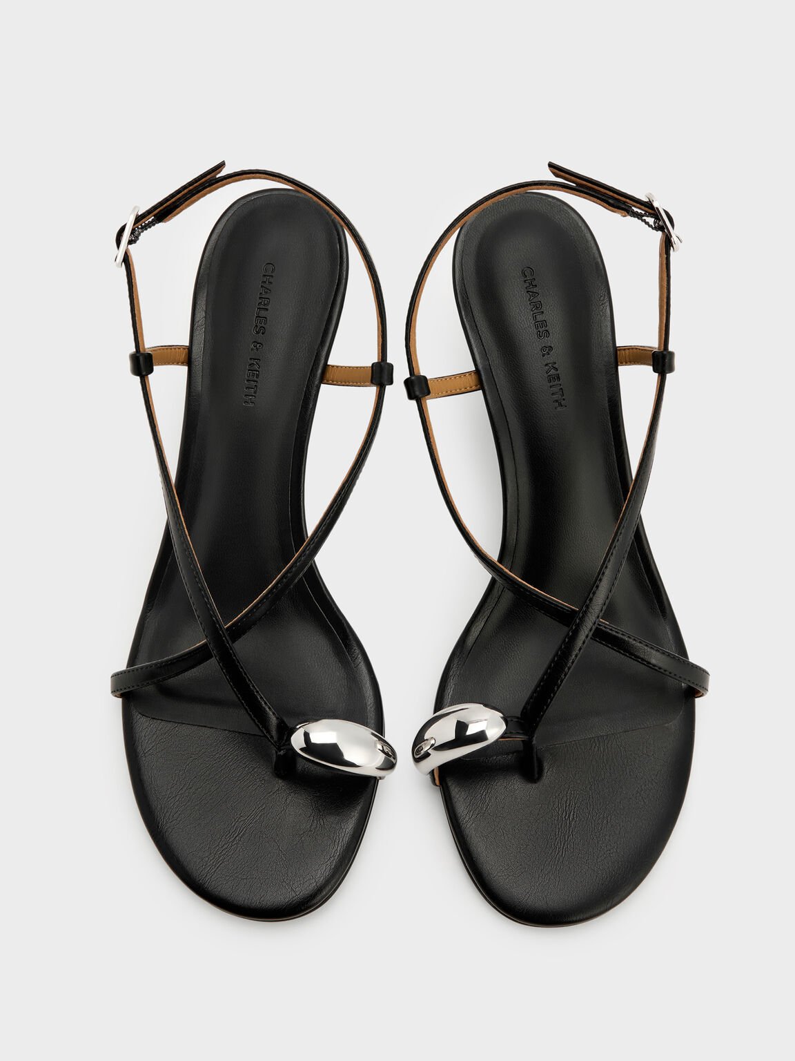 Raina レイナ トゥリングヒールサンダル, ブラック, hi-res