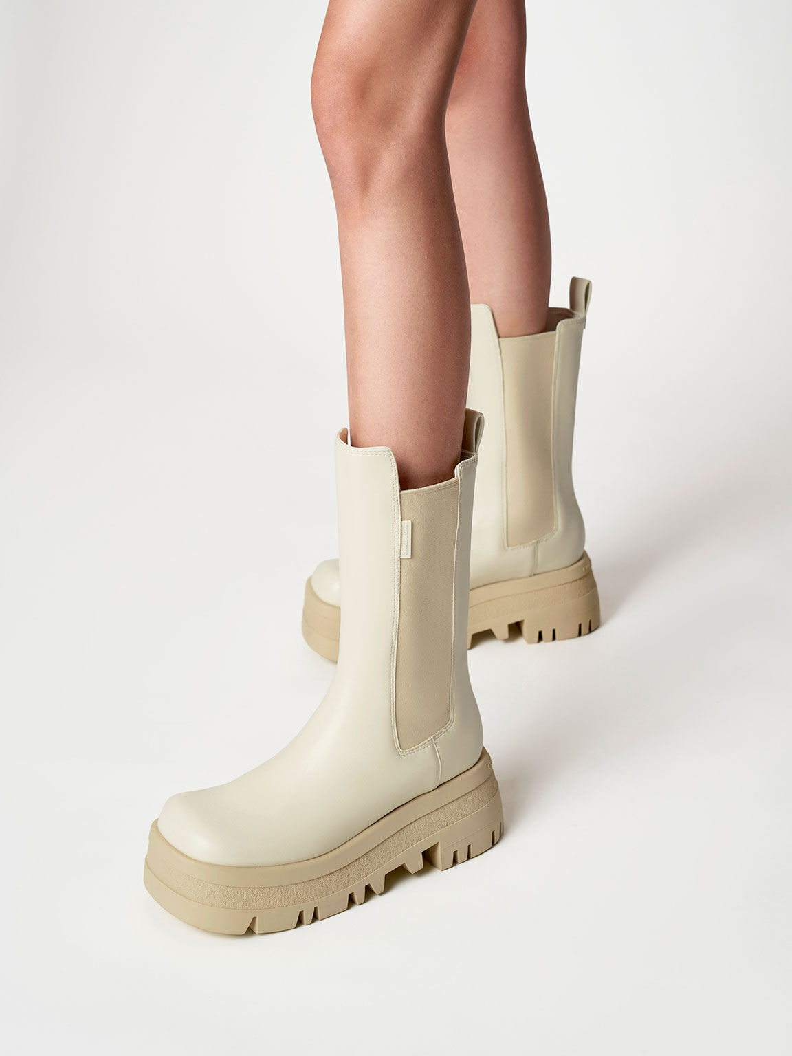 Rainier レーニア プラットフォームチェルシーブーツ, チョーク, hi-res