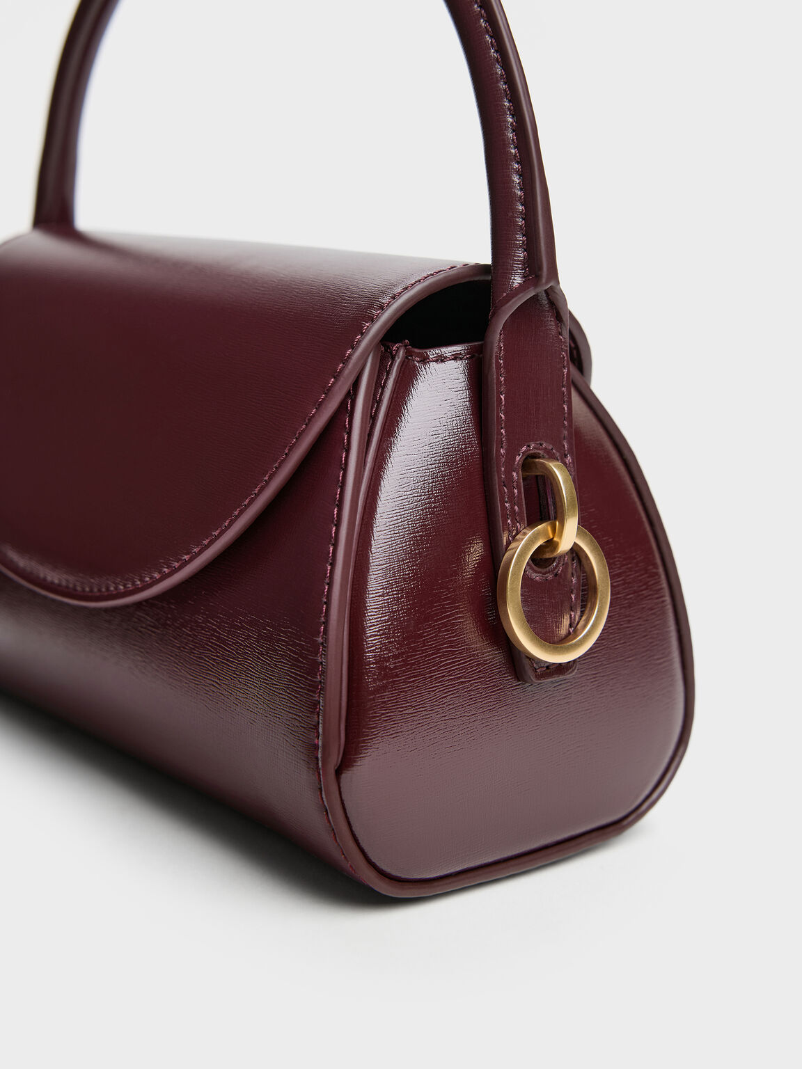 Kaila カイラ フラップトップハンドルバッグ, ワインベリーレッド, hi-res