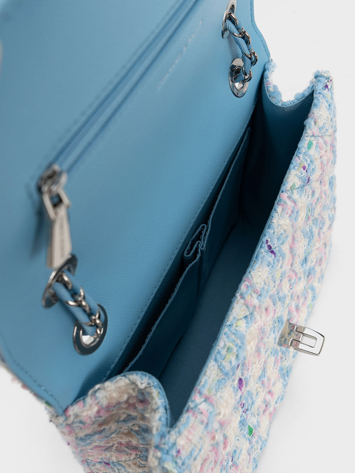 キルト チェーンストラップバッグ, ライトブルー, hi-res