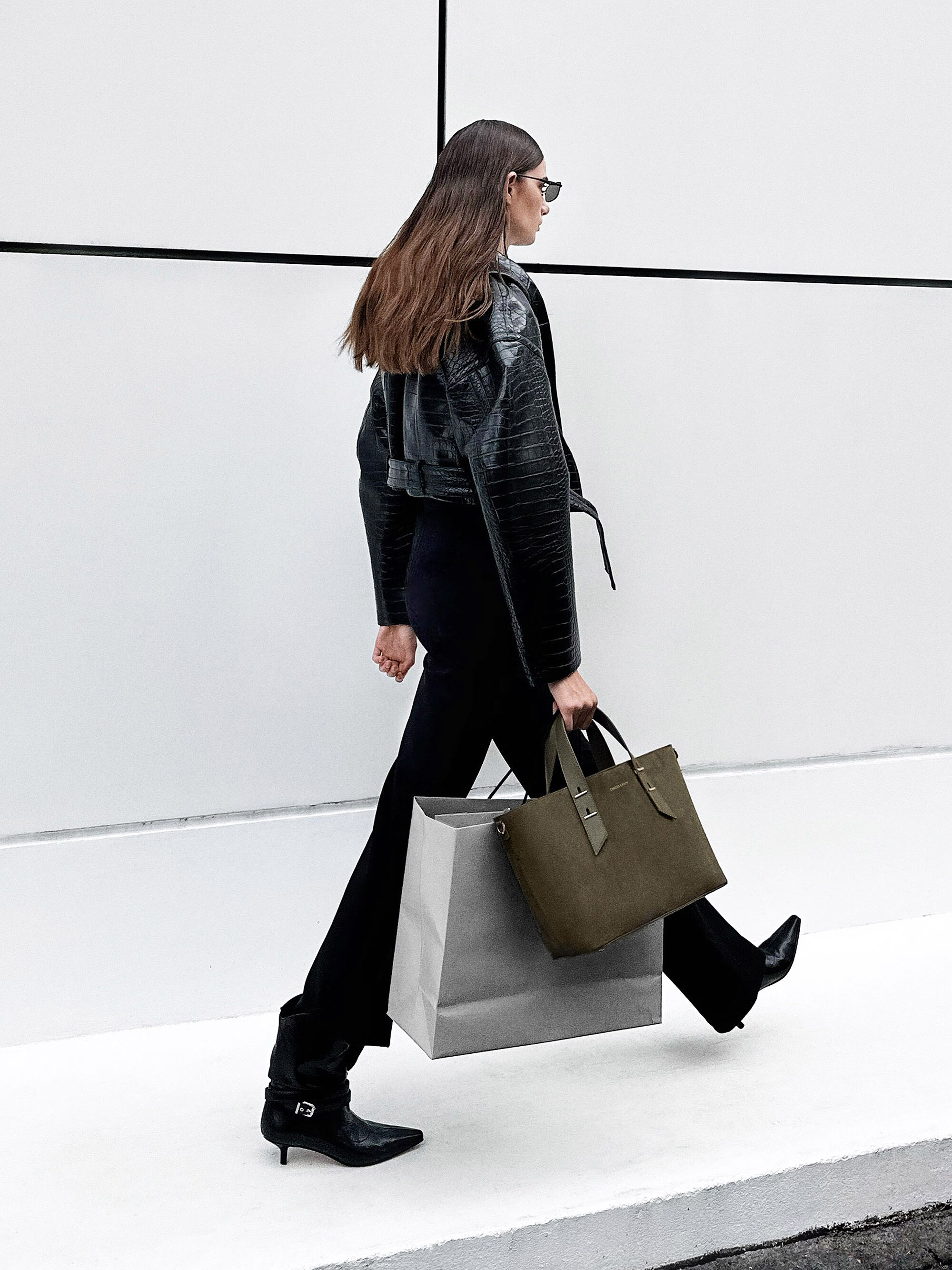 トートバッグ(レディース) - グリーン | CHARLES & KEITH (チャールズ