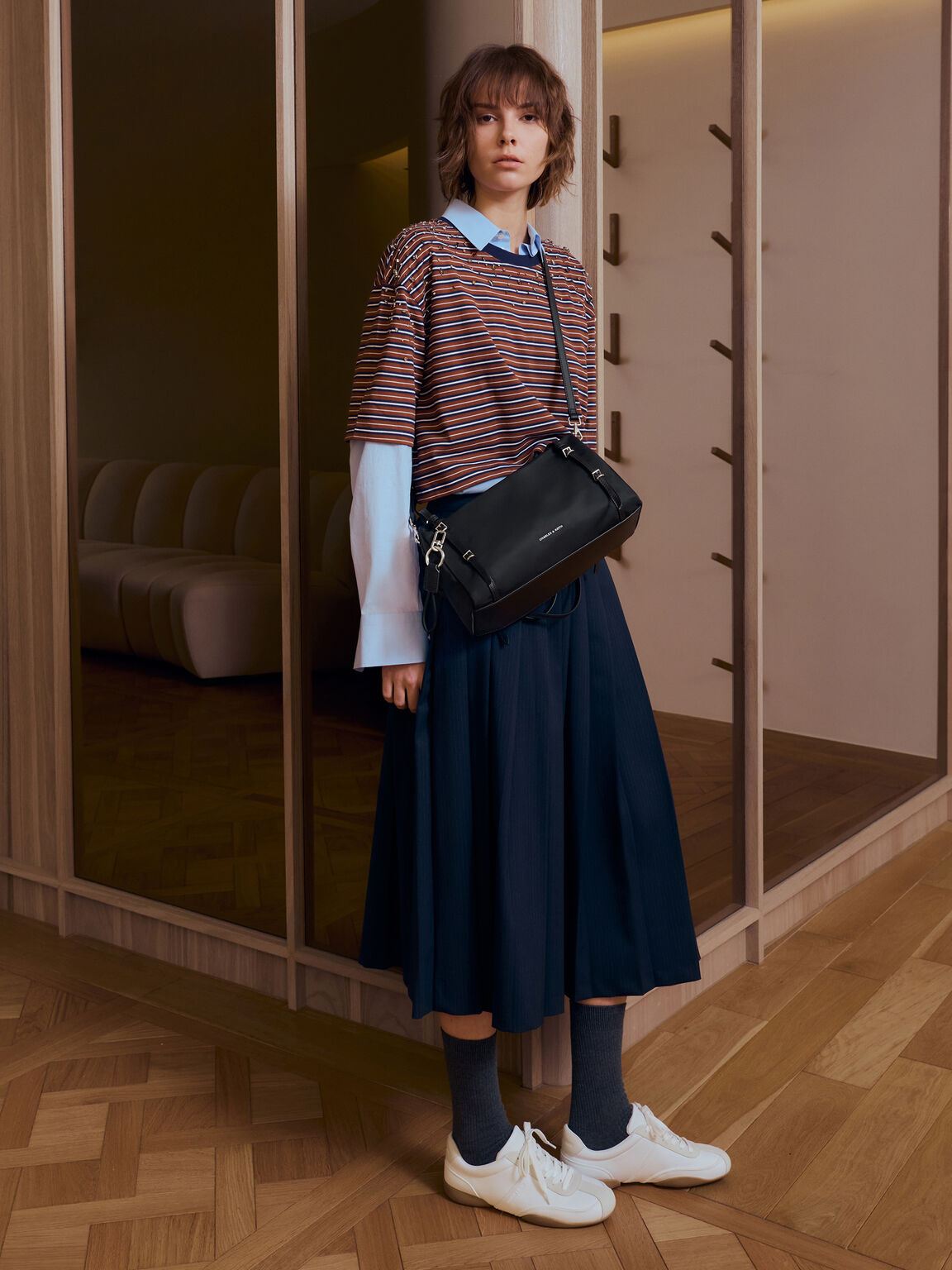 Levy レヴィー ナイロンショルダーバッグ, ノワール, hi-res