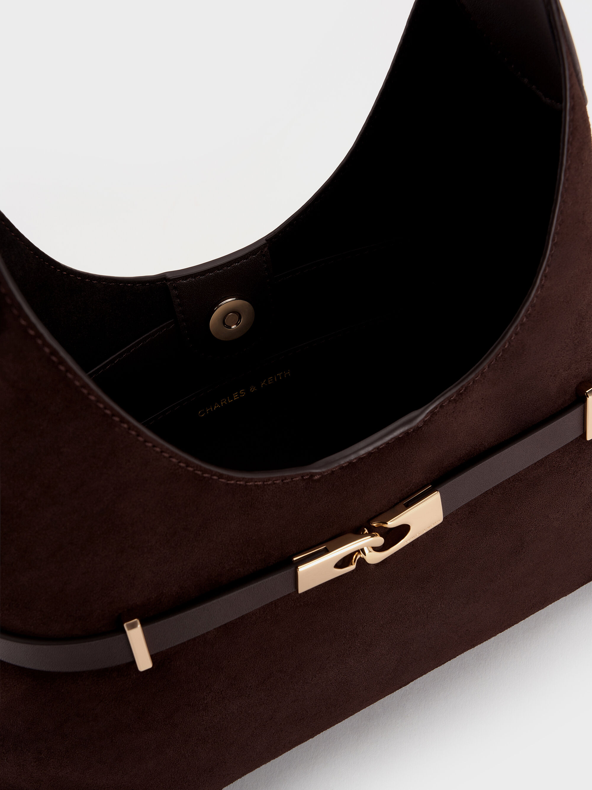 Arlet アラート スエードメタリックアクセントベルトホーボーバッグ