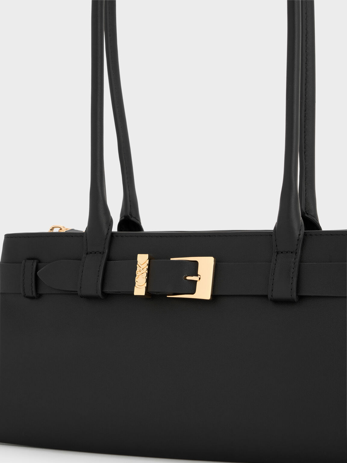 Jody レザーベルト ショルダーバッグ, ブラック, hi-res