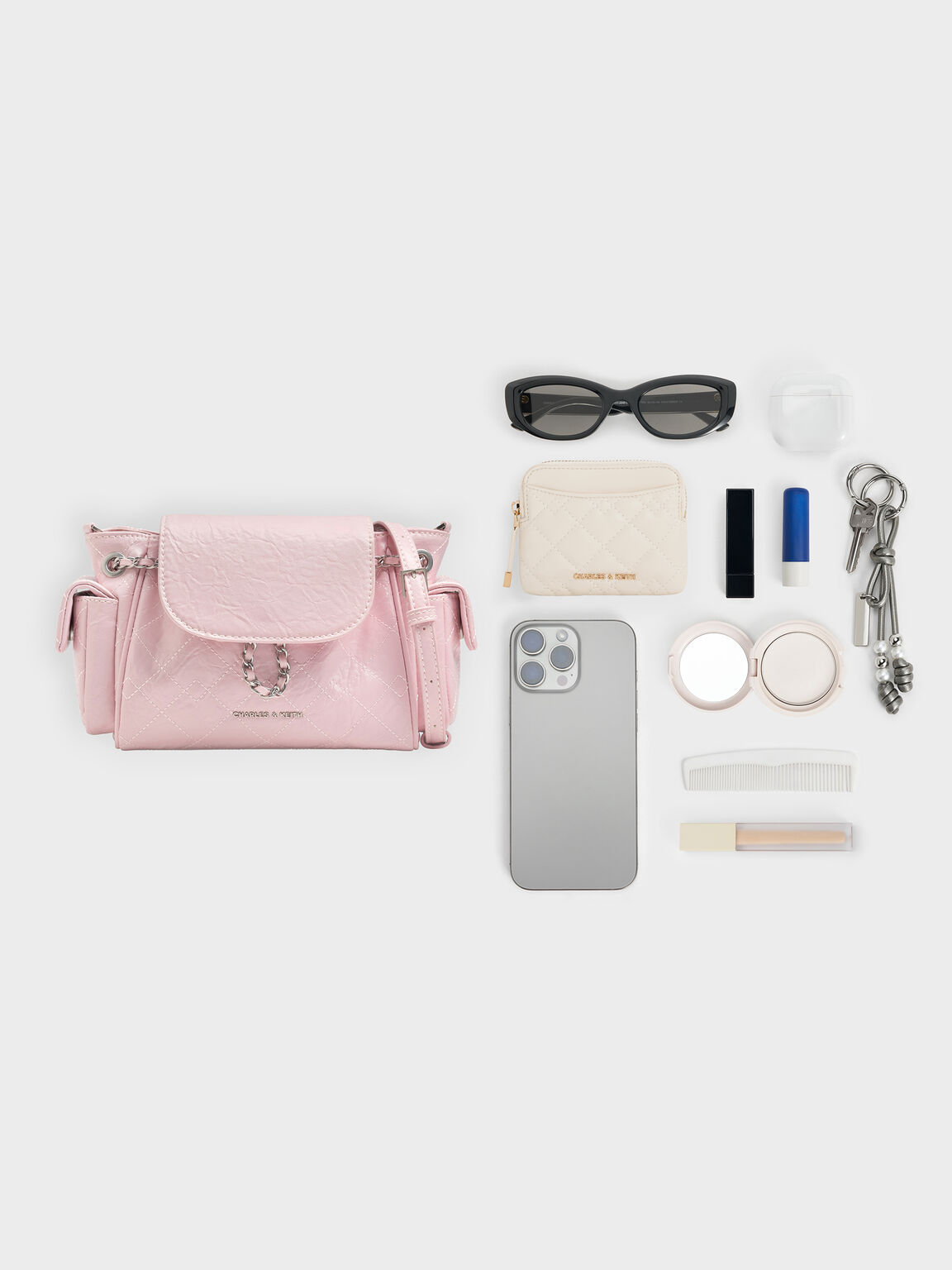 Duo ドゥオ ツーウェイフロントフラップバックパック, コットンキャンディーピンク, hi-res