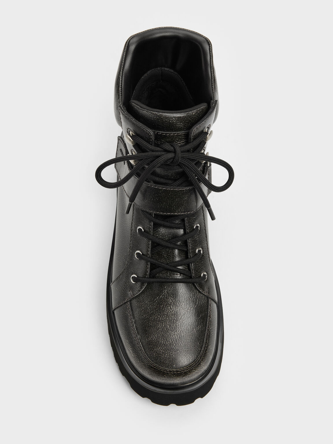 Eliot エリオット コンバットブーツ, グレー, hi-res