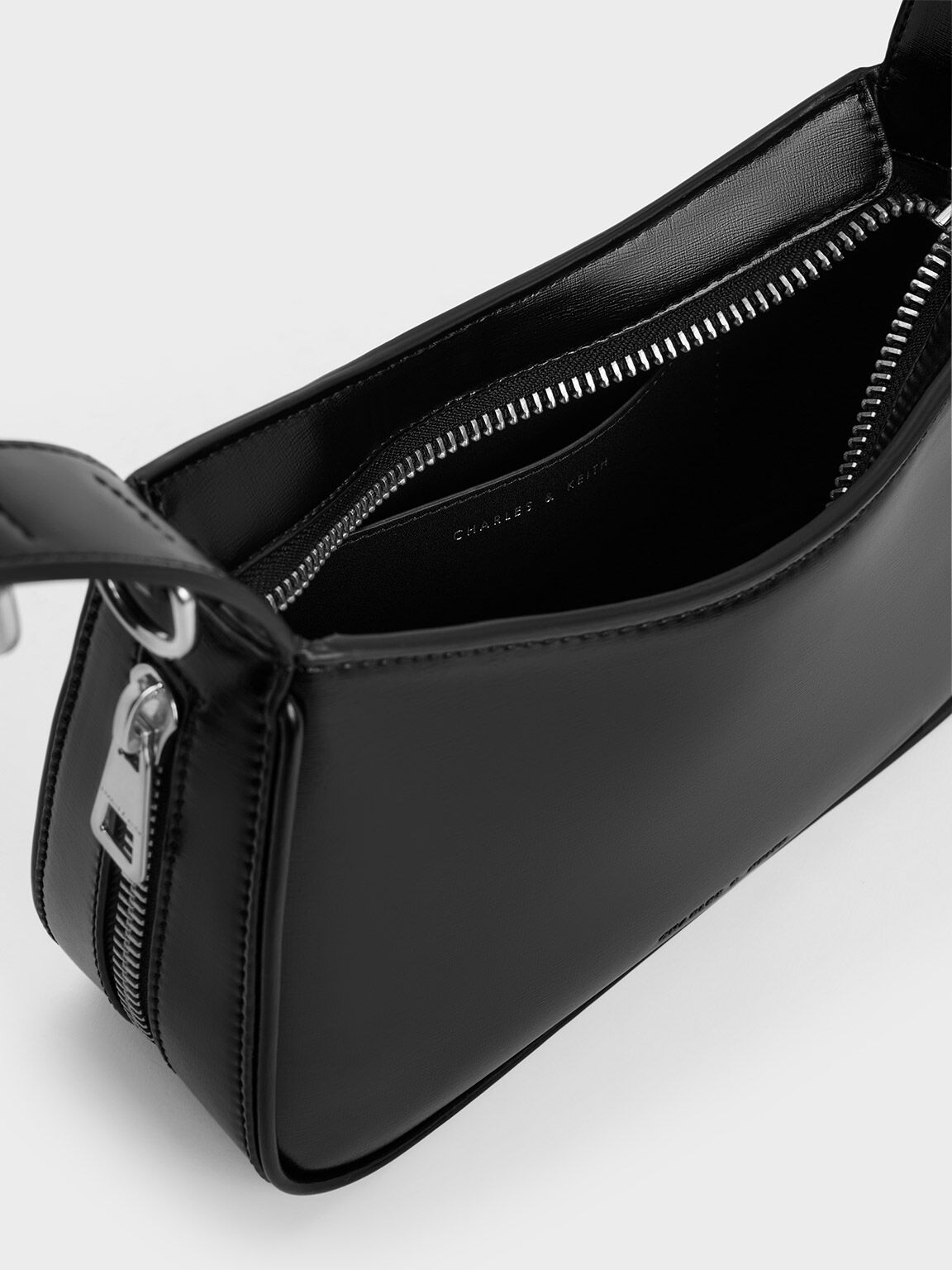 Rebel レブル サイドバックルホーボーバッグ, ノワール, hi-res