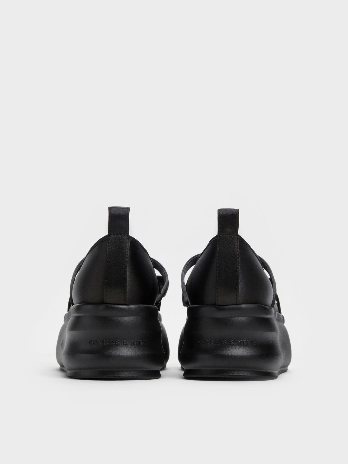 Brantley ブラントリー ポリエステル プラットフォームメリージェーン, ブラックテクスチャード, hi-res