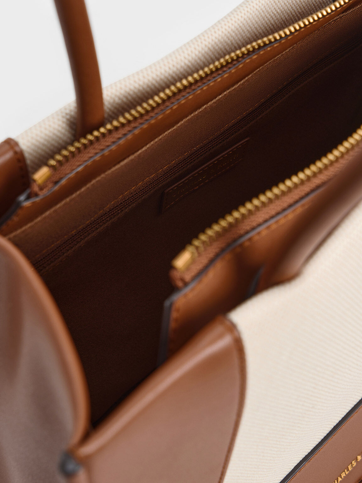 Daylla デイラー デニムトートバッグ, タン, hi-res