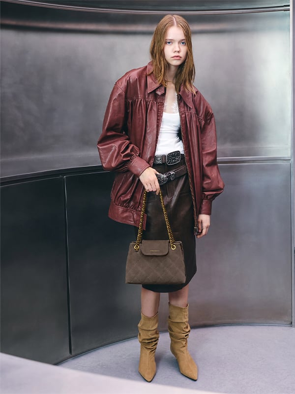 Connie コニー キルテッド ショルダーバッグ - CHARLES & KEITH