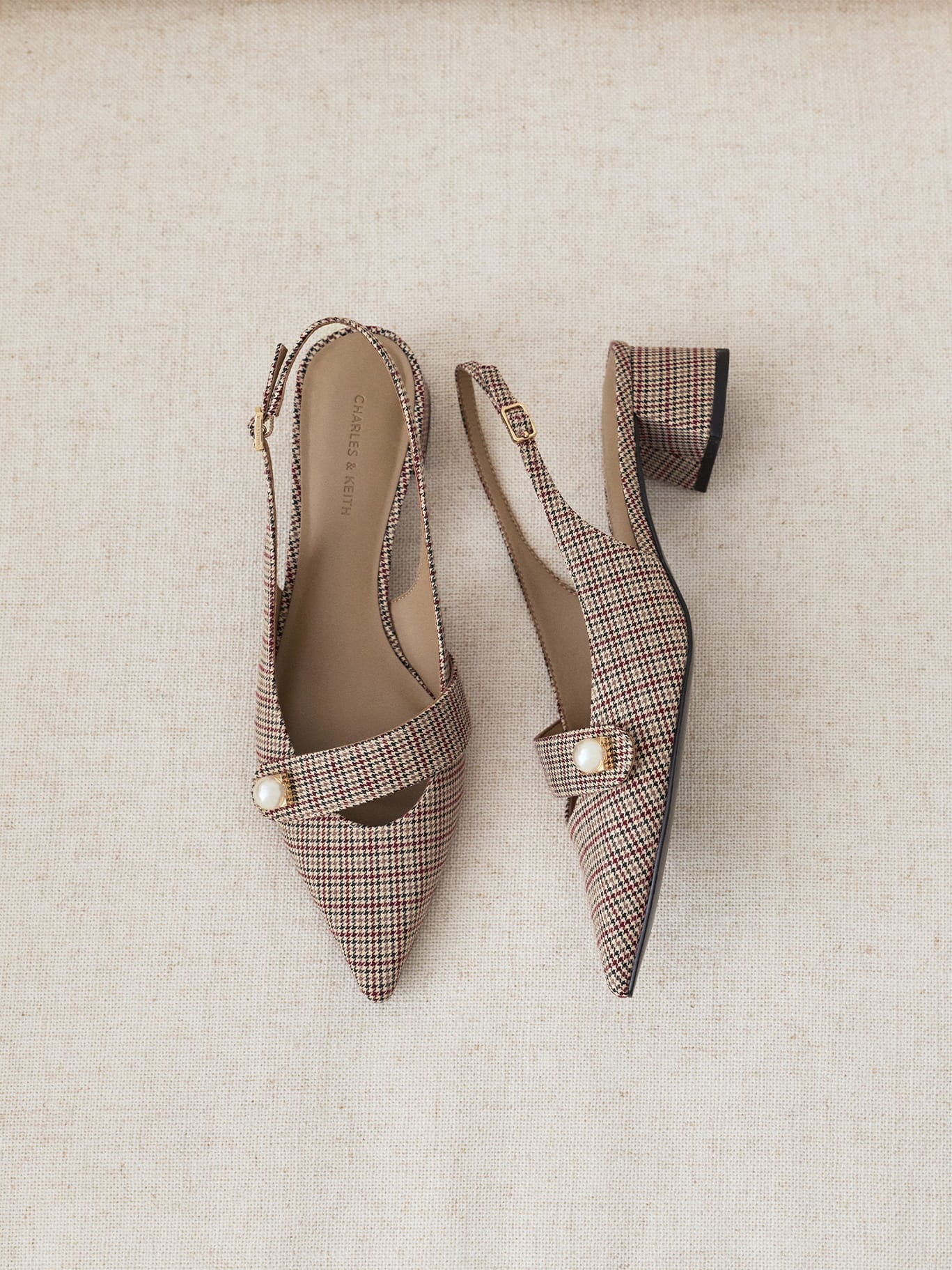 Marie マリー パール スリングバック パンプス - CHARLES & KEITH