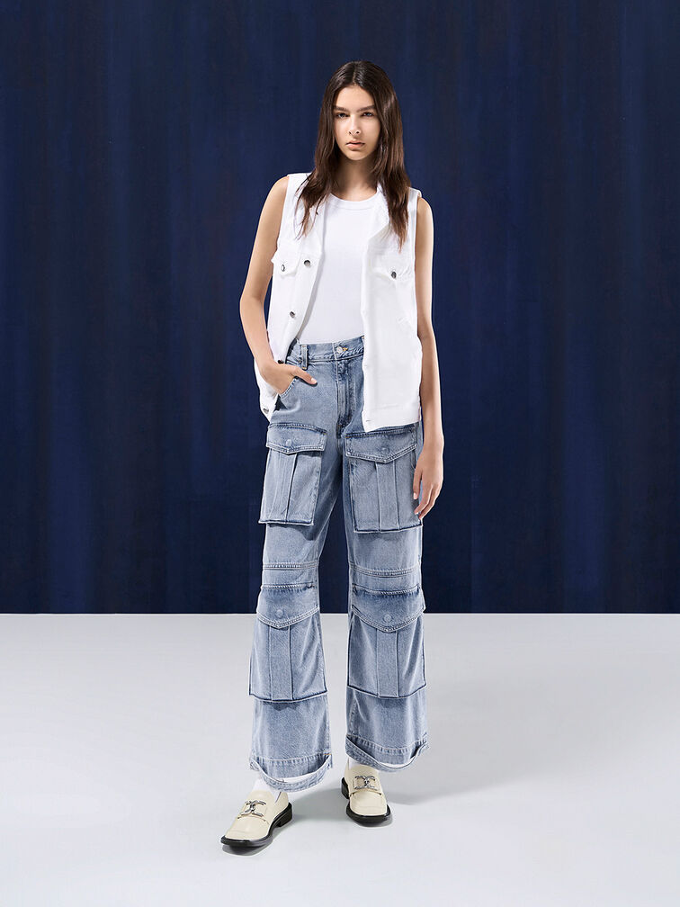 Women’s Gabine leather loafers in chalk – CHARLES & KEITH