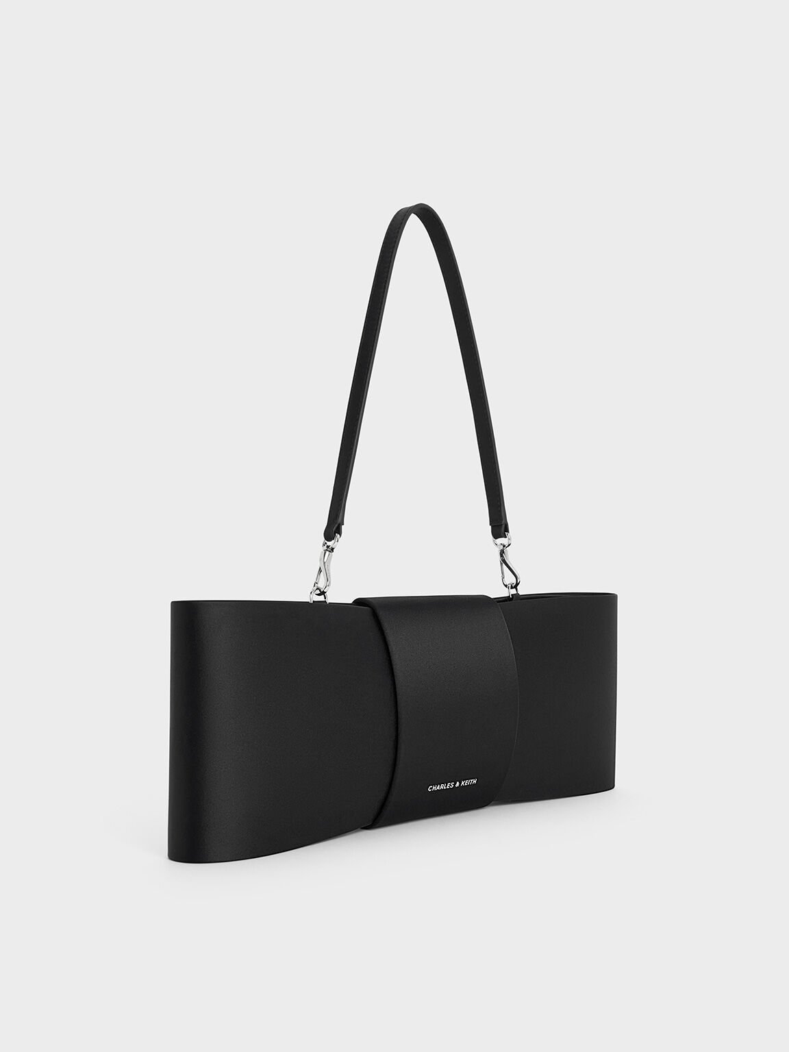サテンボウ イロンゲイティッドショルダーバッグ-ノワール – CHARLES & KEITH 