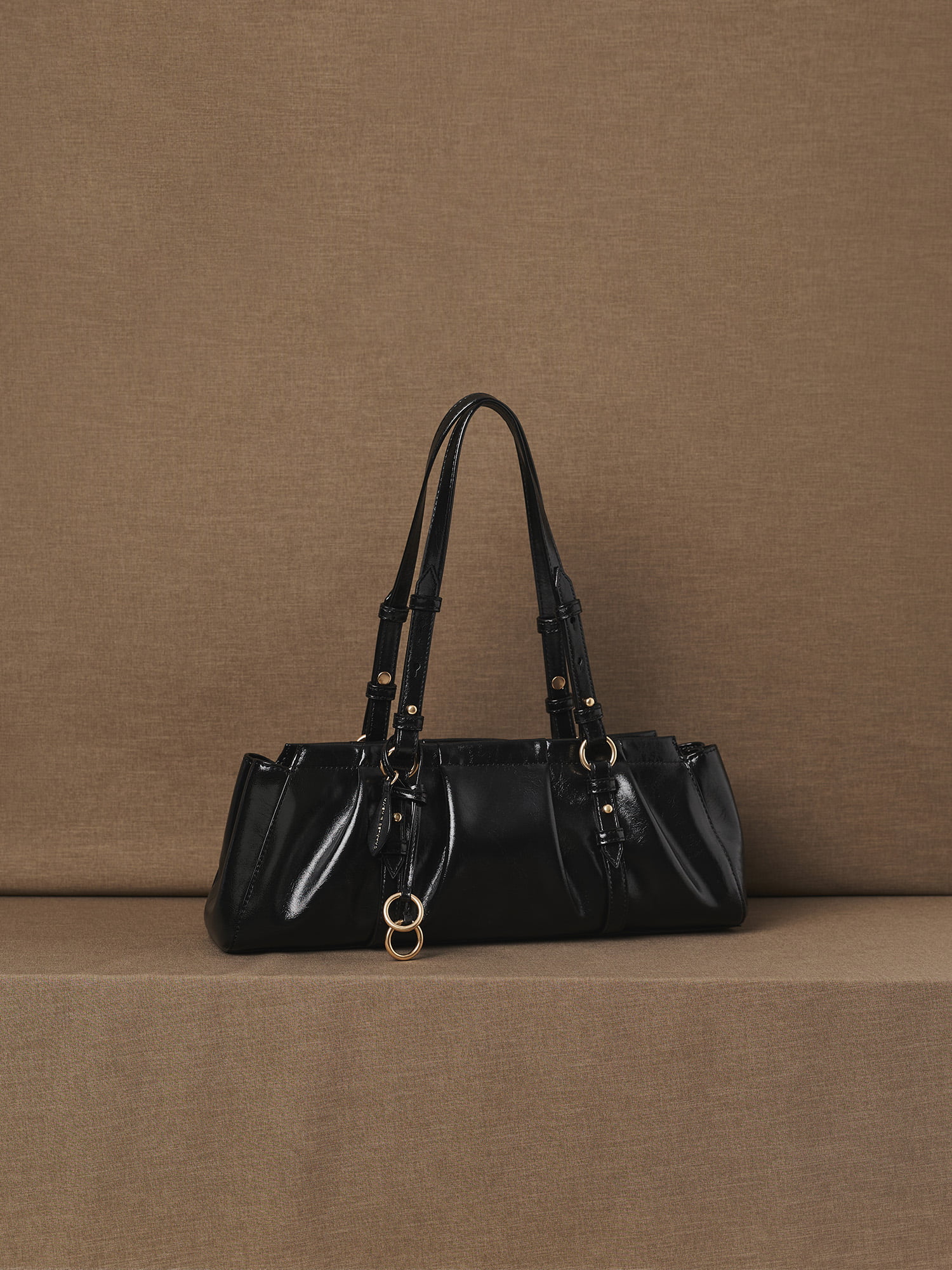 CHARLES&KEITH⚠️準備中 Rene ルネ ストラクチャートートバッグ - トフィー | CHARLES & KEITH