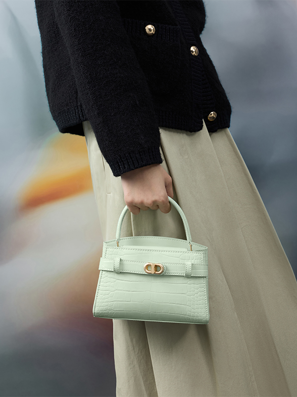 Natural Shalia Raffia Chain-Strap Crossbody Bag - CHARLES & KEITH