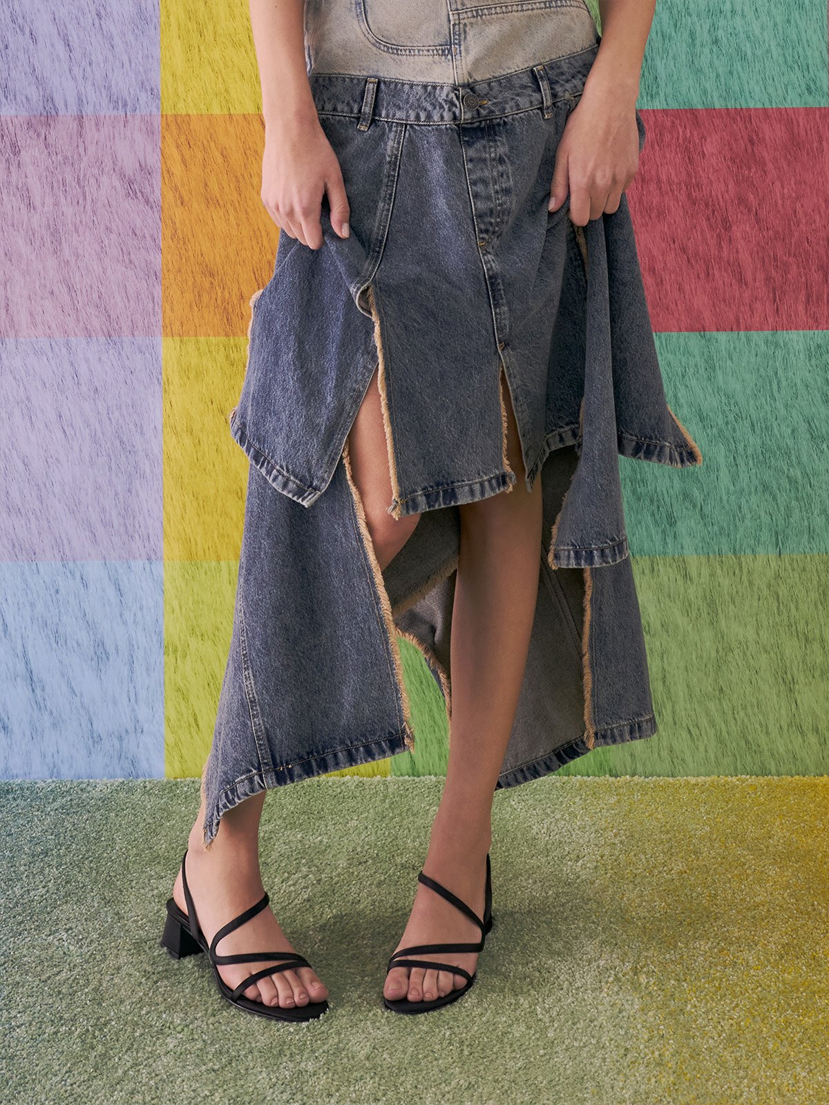 Arden アーデン ウェービーブロックヒール スリングバッグサンダル - CHARLES & KEITH