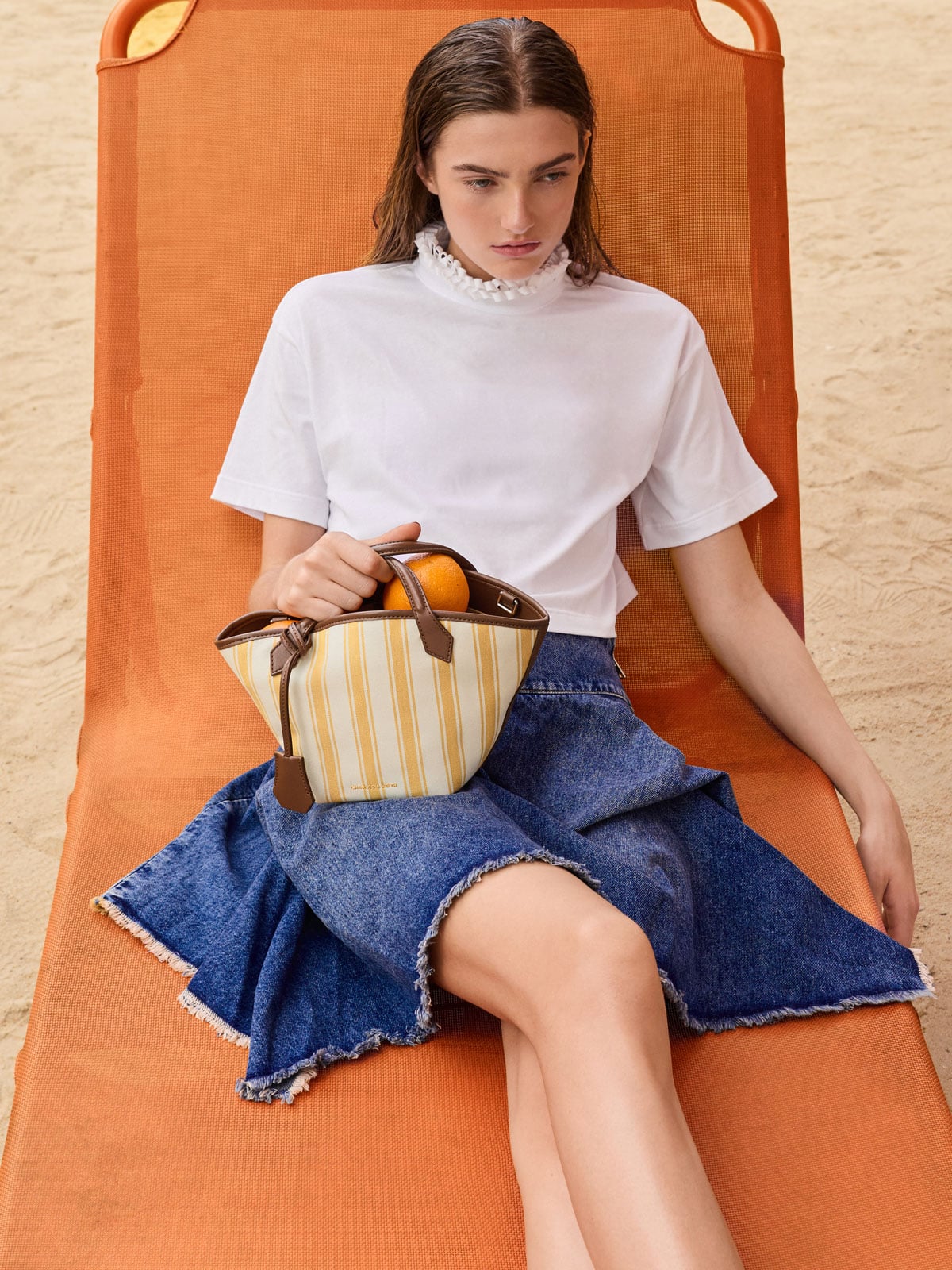 Ivanna ミニイヴァナ キャンバス ストラップトートバッグ - CHARLES & KEITH