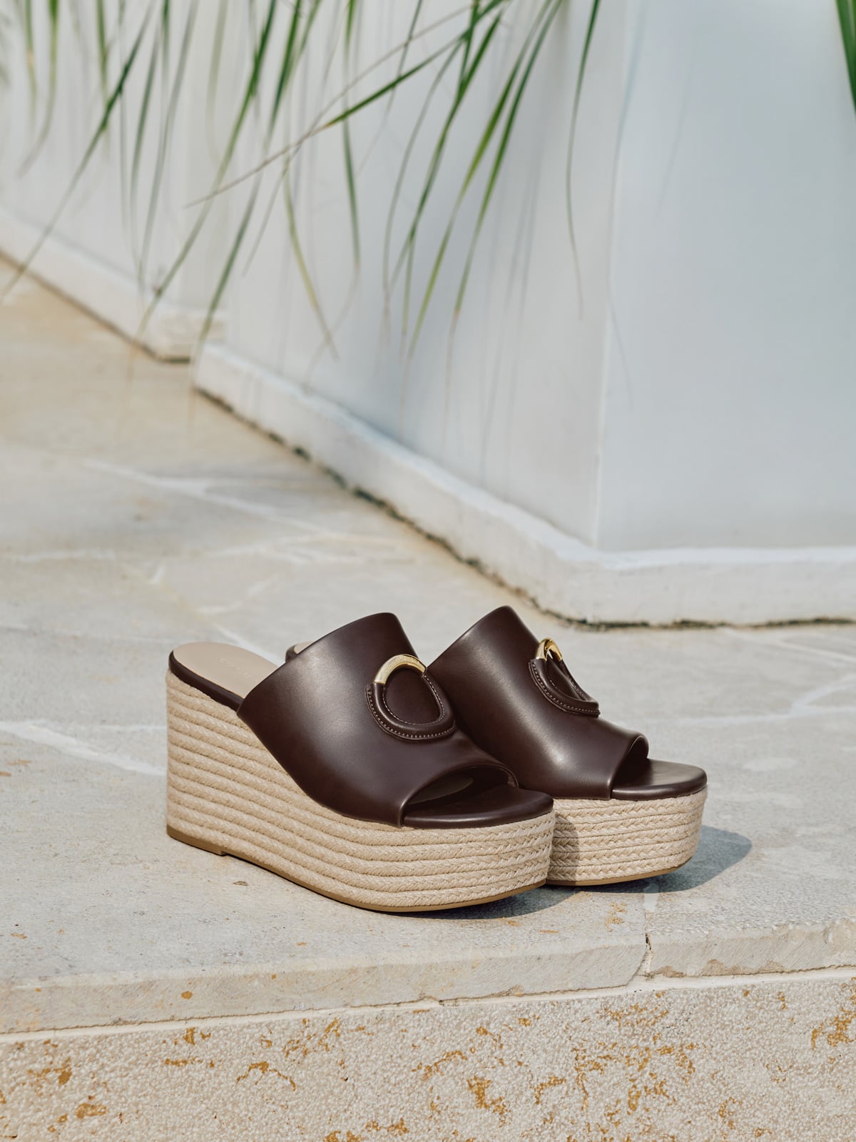 メタリックアクセント エスパドリーユウェッジ - CHARLES & KEITH