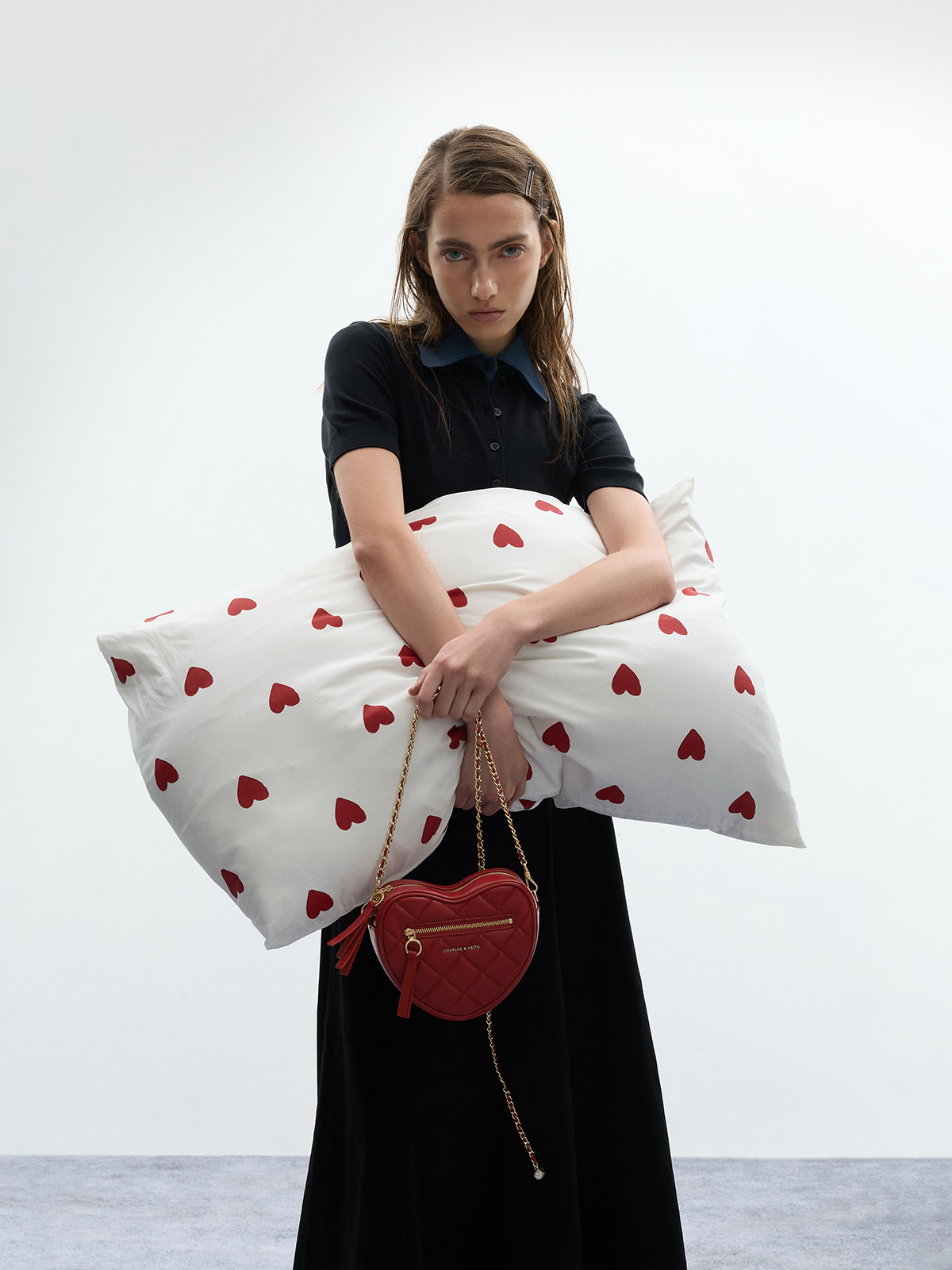 Paffuto パフート キルトハートクロスボディバッグ - CHARLES & KEITH