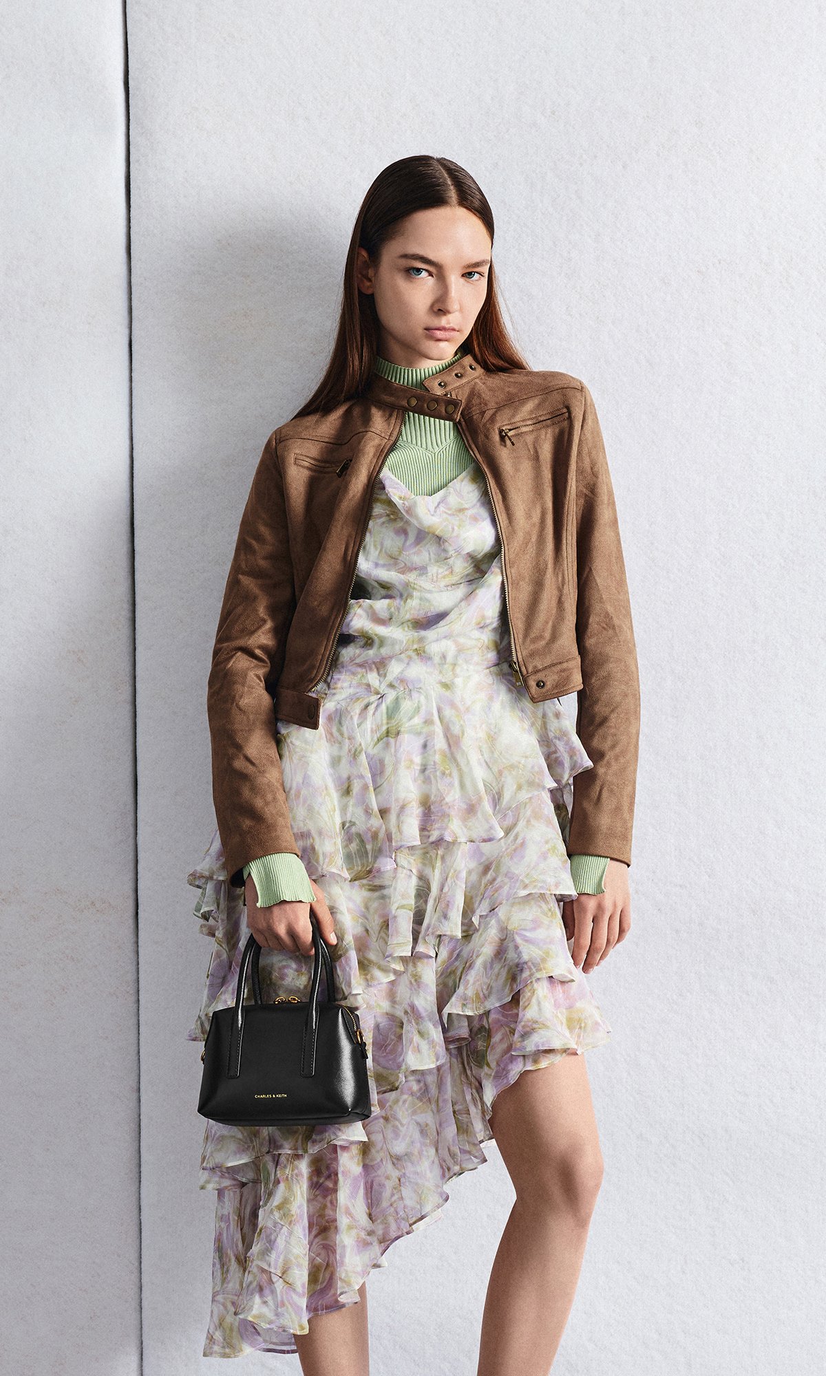 Deyna デイナ メタリックアクセントボウリングバッグ - CHARLES & KEITH