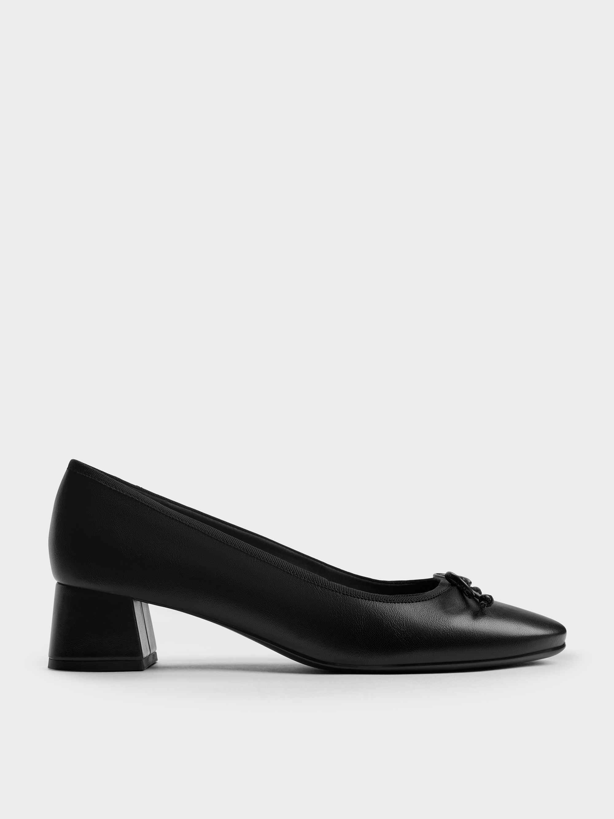ボウバレエパンプス - ブラック | CHARLES & KEITH (チャールズアンド
