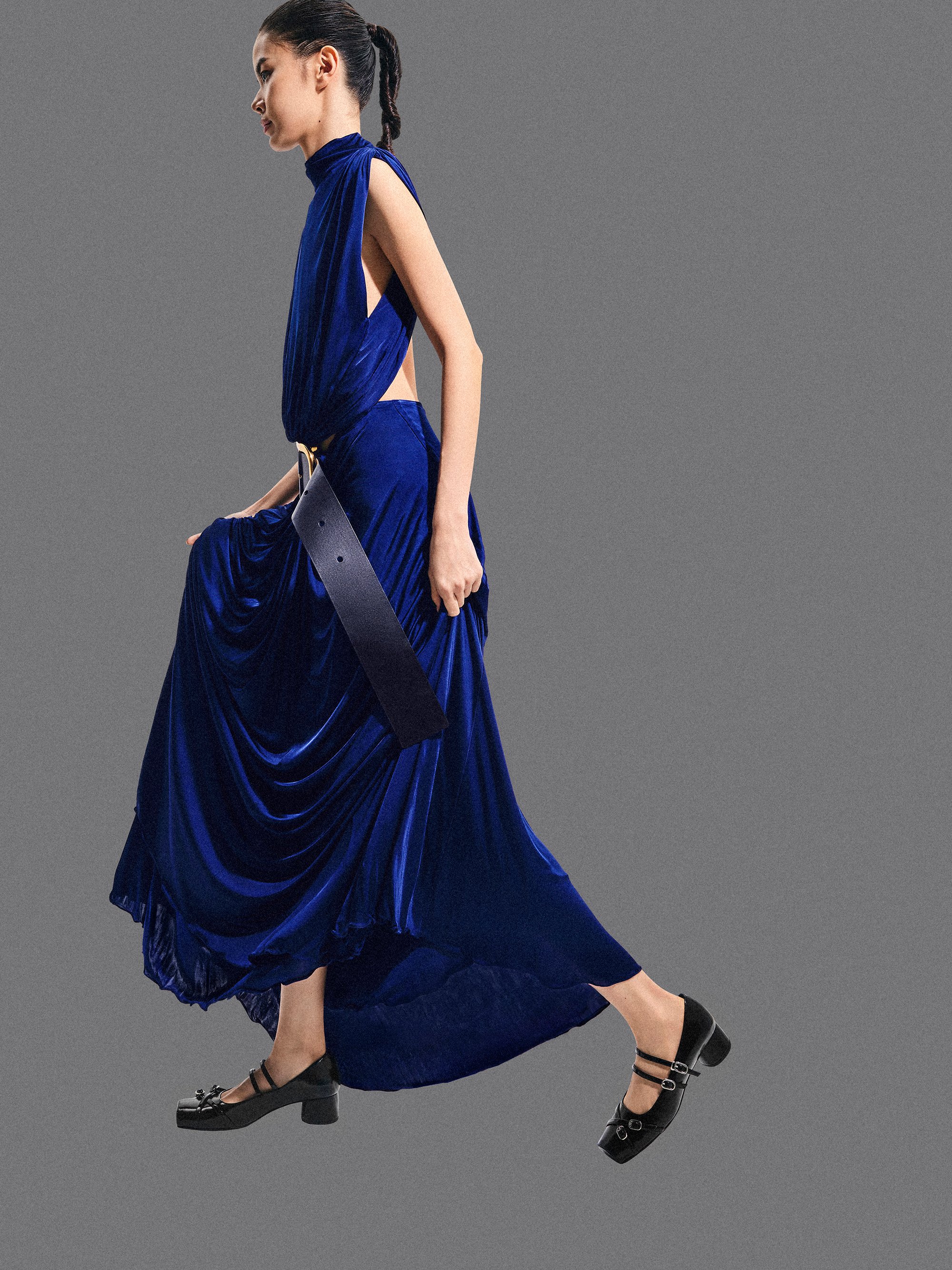 Janis ジャニス ダブルストラップ メリージェーンパンプス, ブラックボックス, hi-res