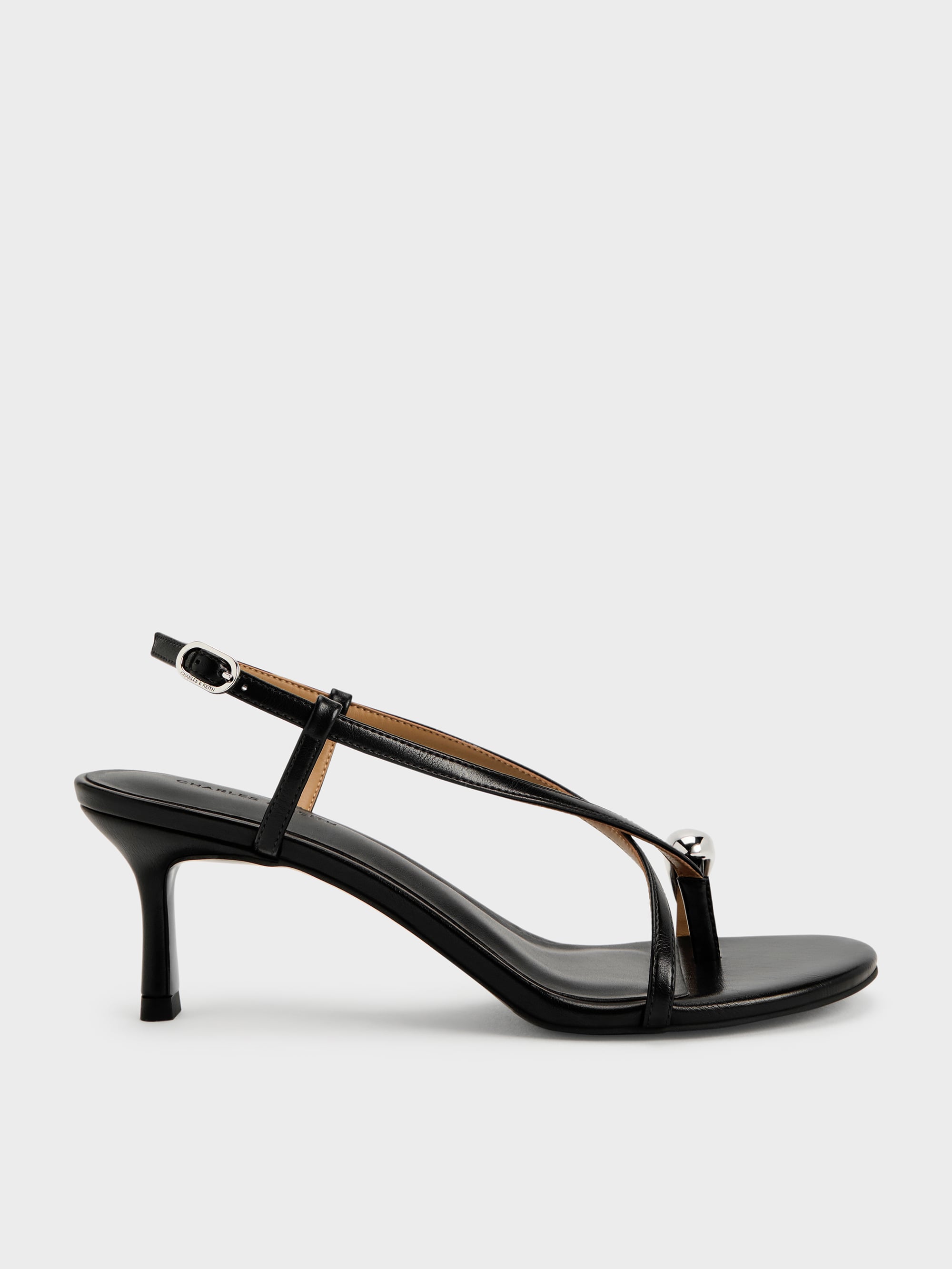 Raina レイナ トゥリングヒールサンダル - ブラック | CHARLES & KEITH