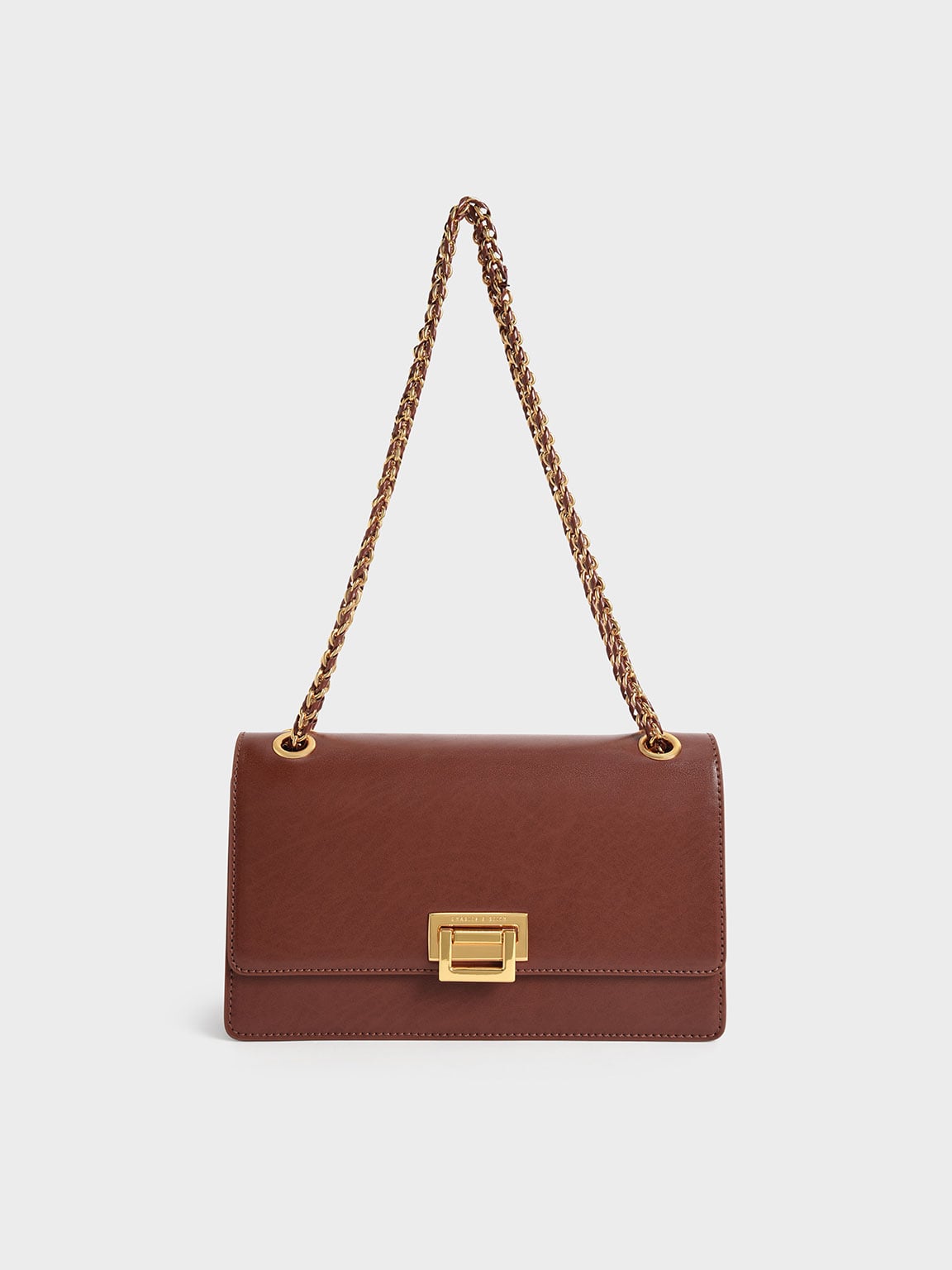 チェーンハンドル ショルダーバッグ - チョコレート | CHARLES & KEITH
