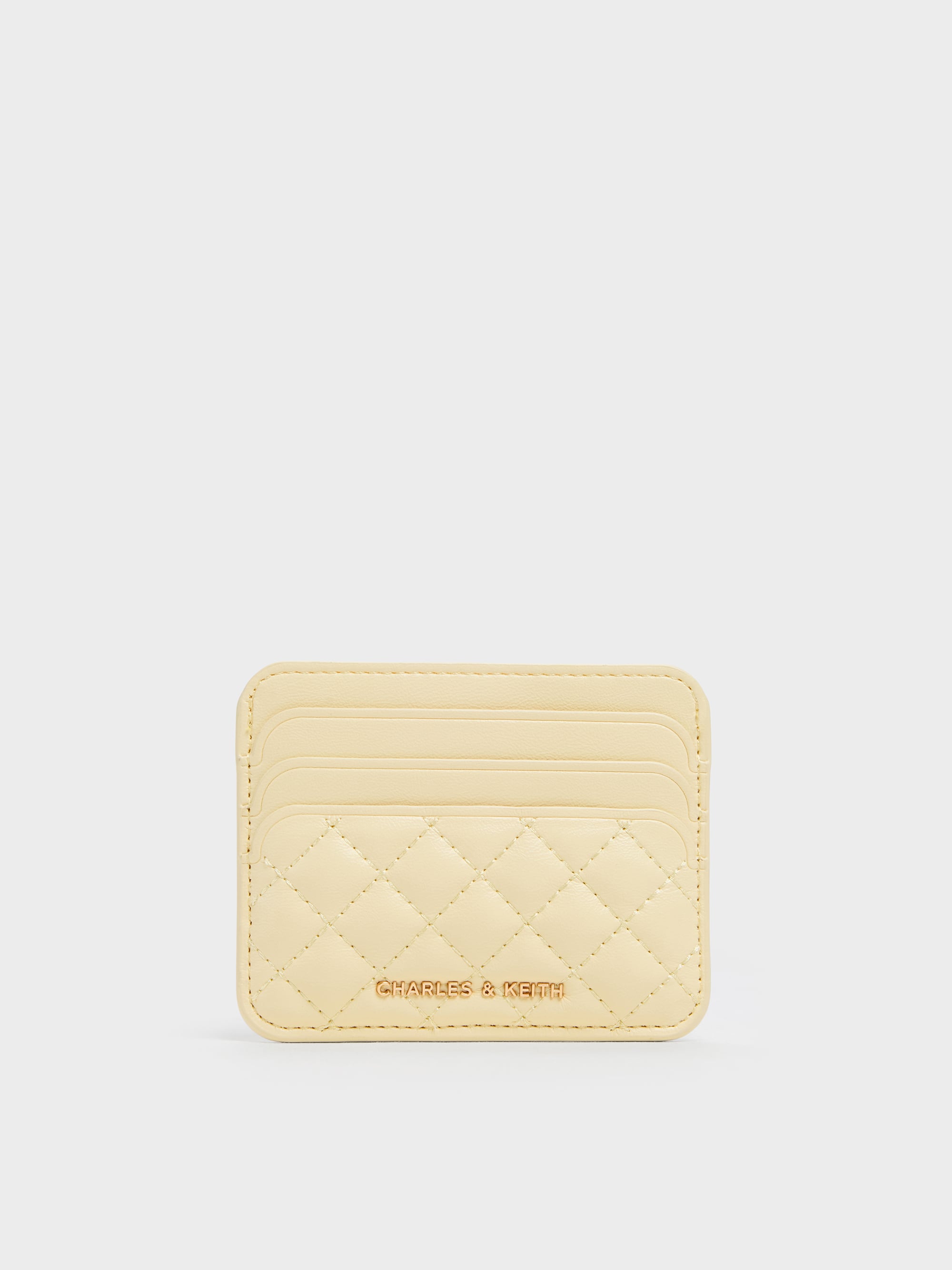 キルテッド カードホルダー - バターイエロー | CHARLES & KEITH 