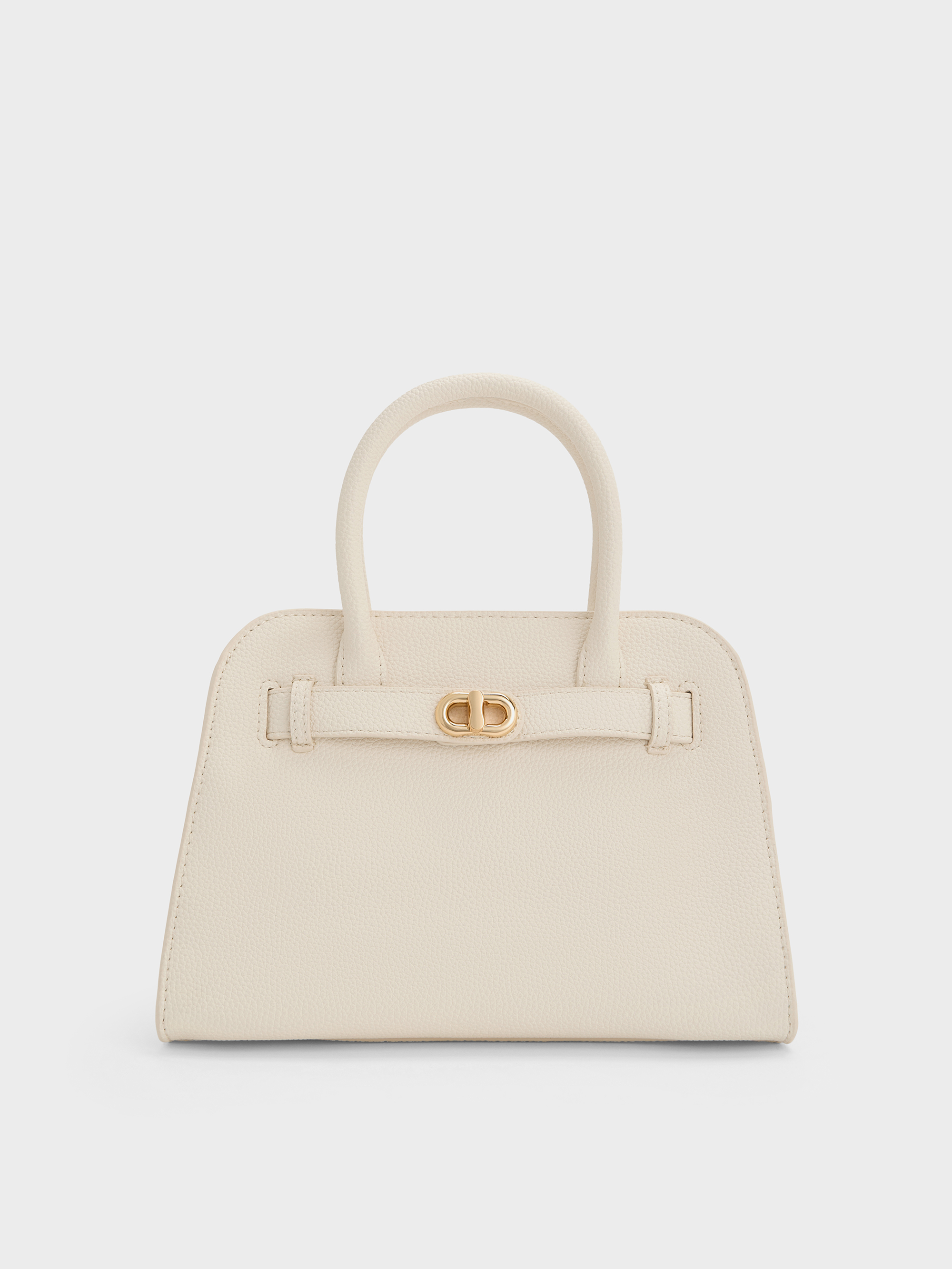 Aubrielle オブリエル ベルトストラクチャー トートバッグ - クリーム