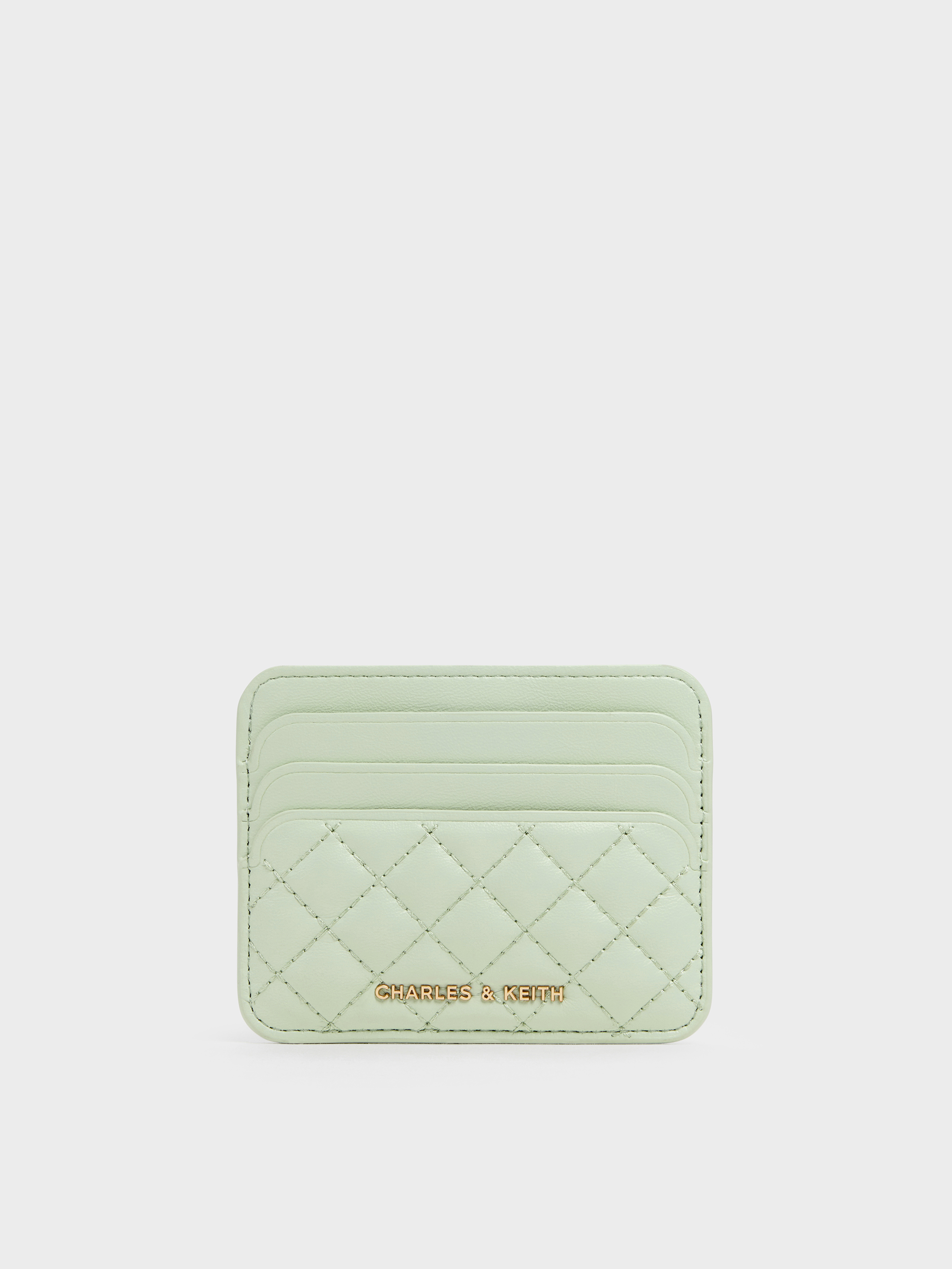 新品タグ付き　Katie CHARLES レーシィボレロ　ミント　フリー キルテッド カードホルダー - ミントグリーン | CHARLES & KEITH