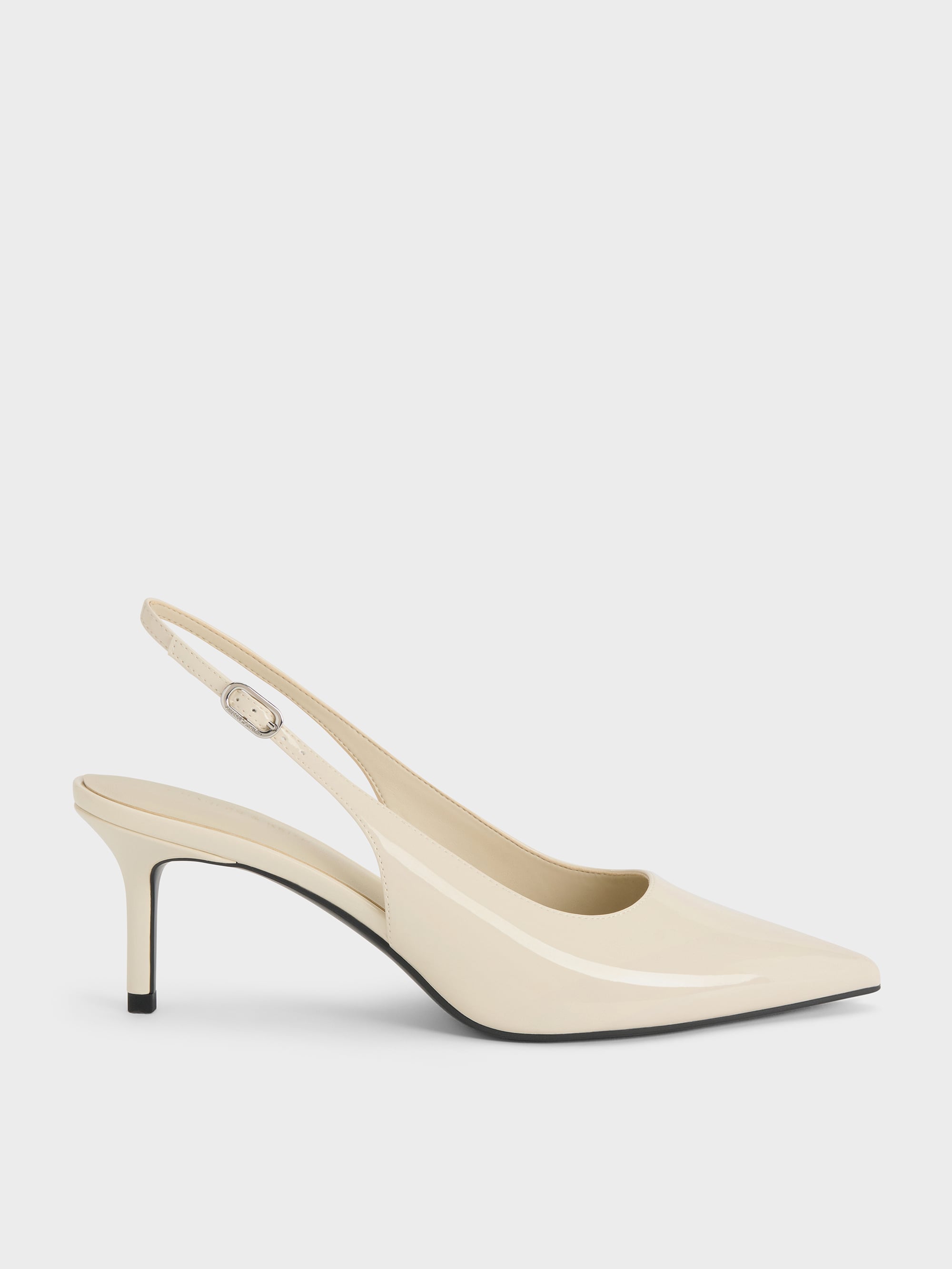 Kaia カイア スリングバックパンプス - チョーク | CHARLES & KEITH