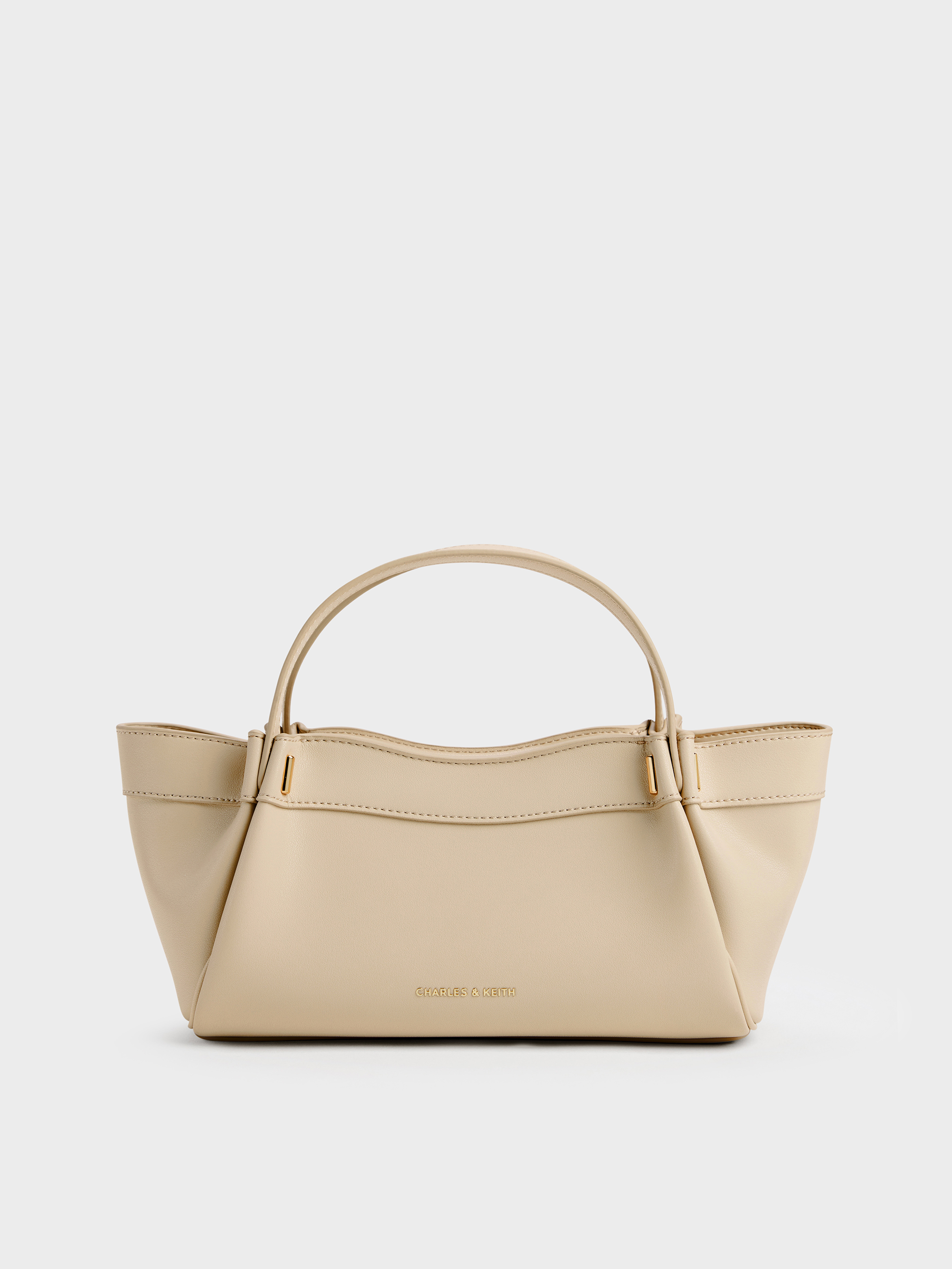 Clarice クラリス プリーツダブルハンドルトートバッグ - ダストオーツ