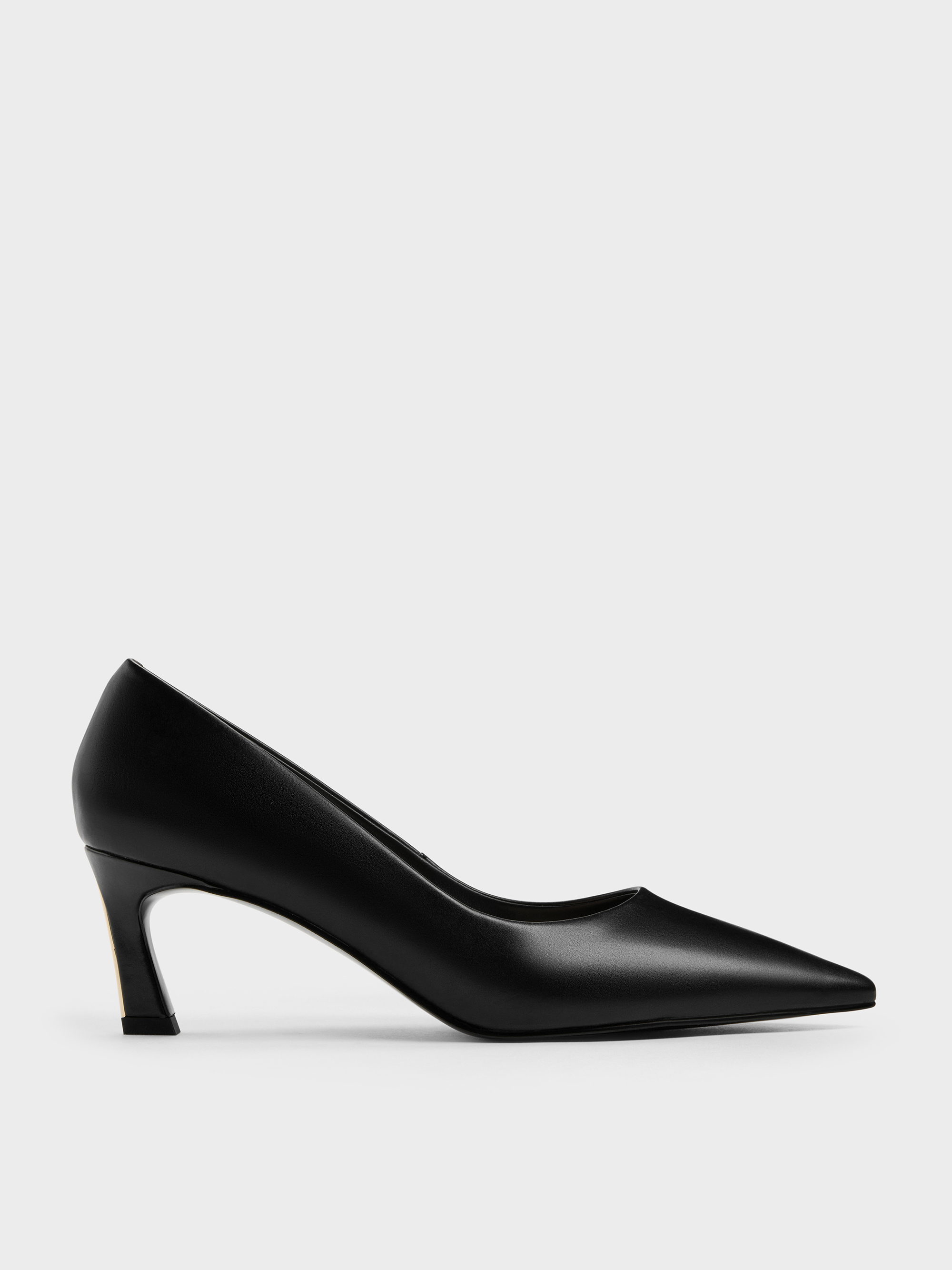 Kerra ケラ ポインテットミッドヒール - ブラック | CHARLES & KEITH 