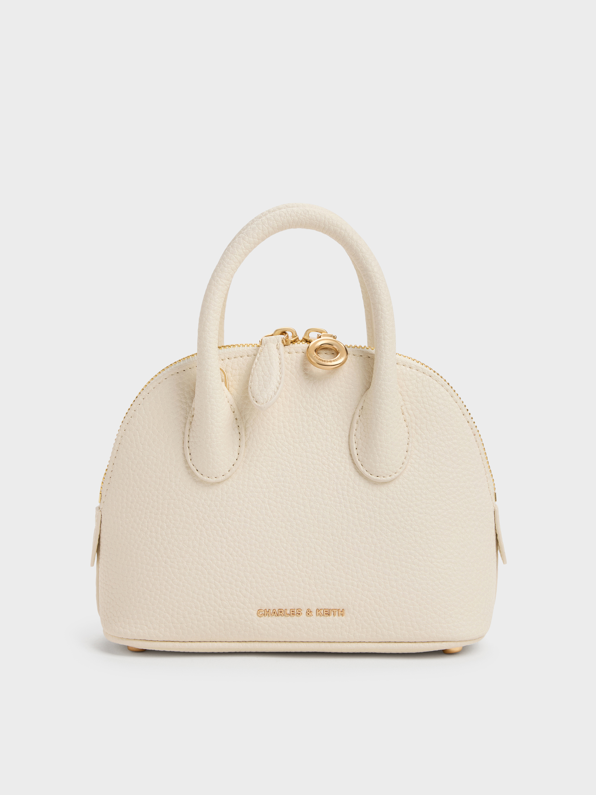 Beryl ベリル ボウリングバッグ - クリーム | CHARLES & KEITH