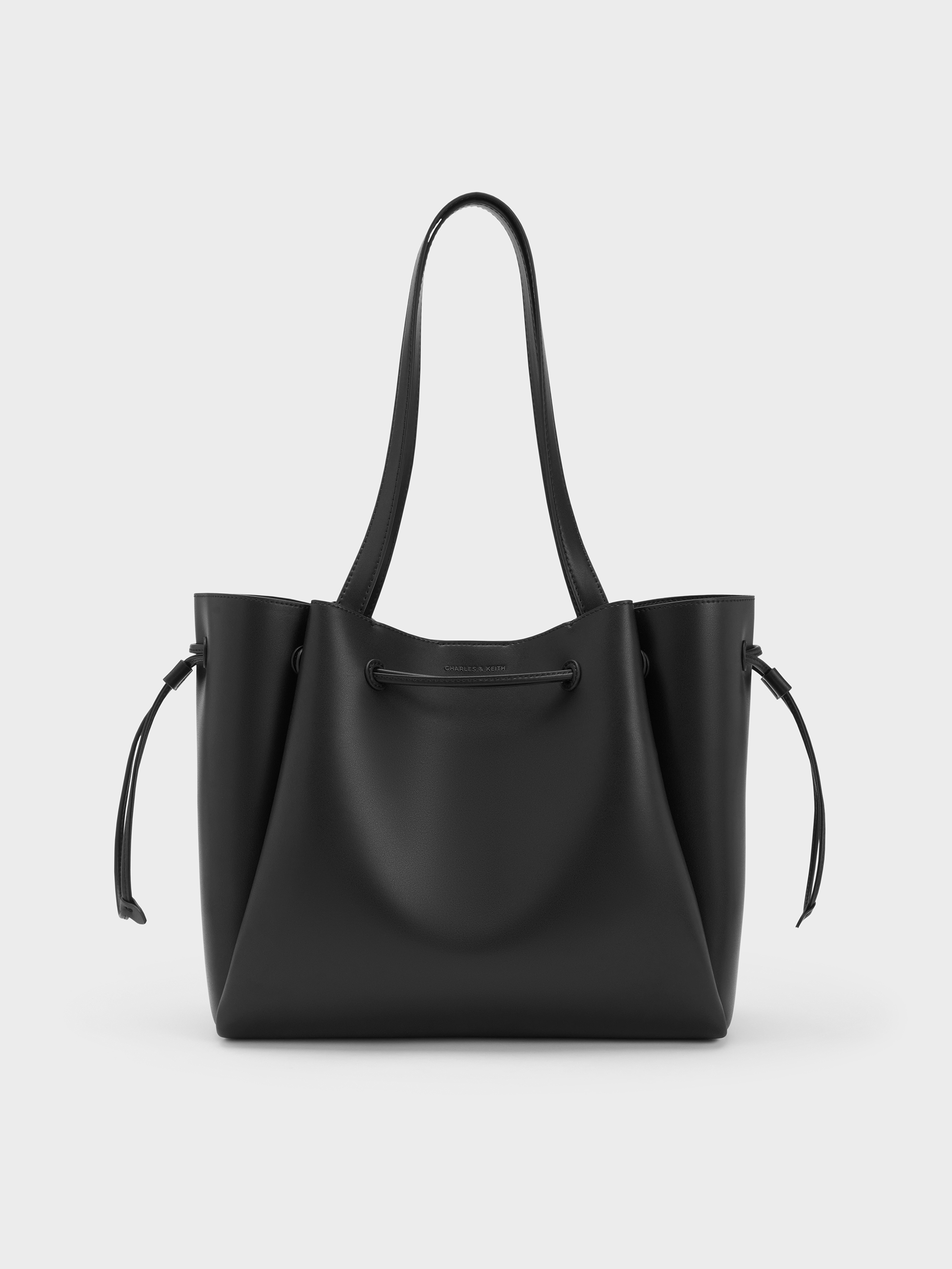 Hanya ハンヤ ドローストリング トートバッグ - Jet Black | CHARLES