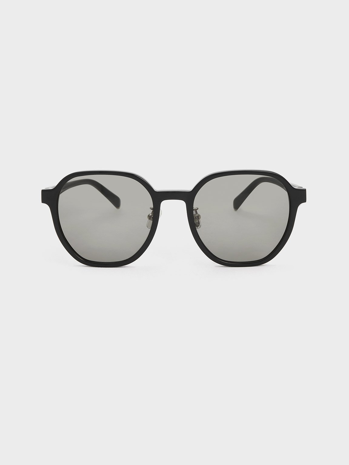 スクエア アセテートサングラス - ブラック | CHARLES & KEITH